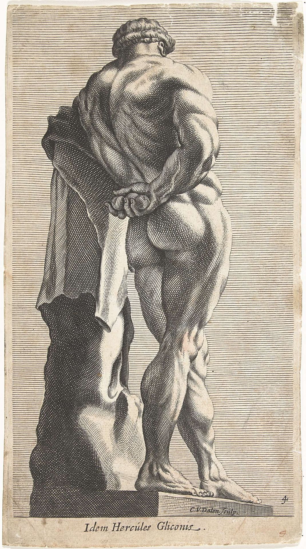 Beeld van Hercules Farnese te Rome by Cornelis van Dalen I