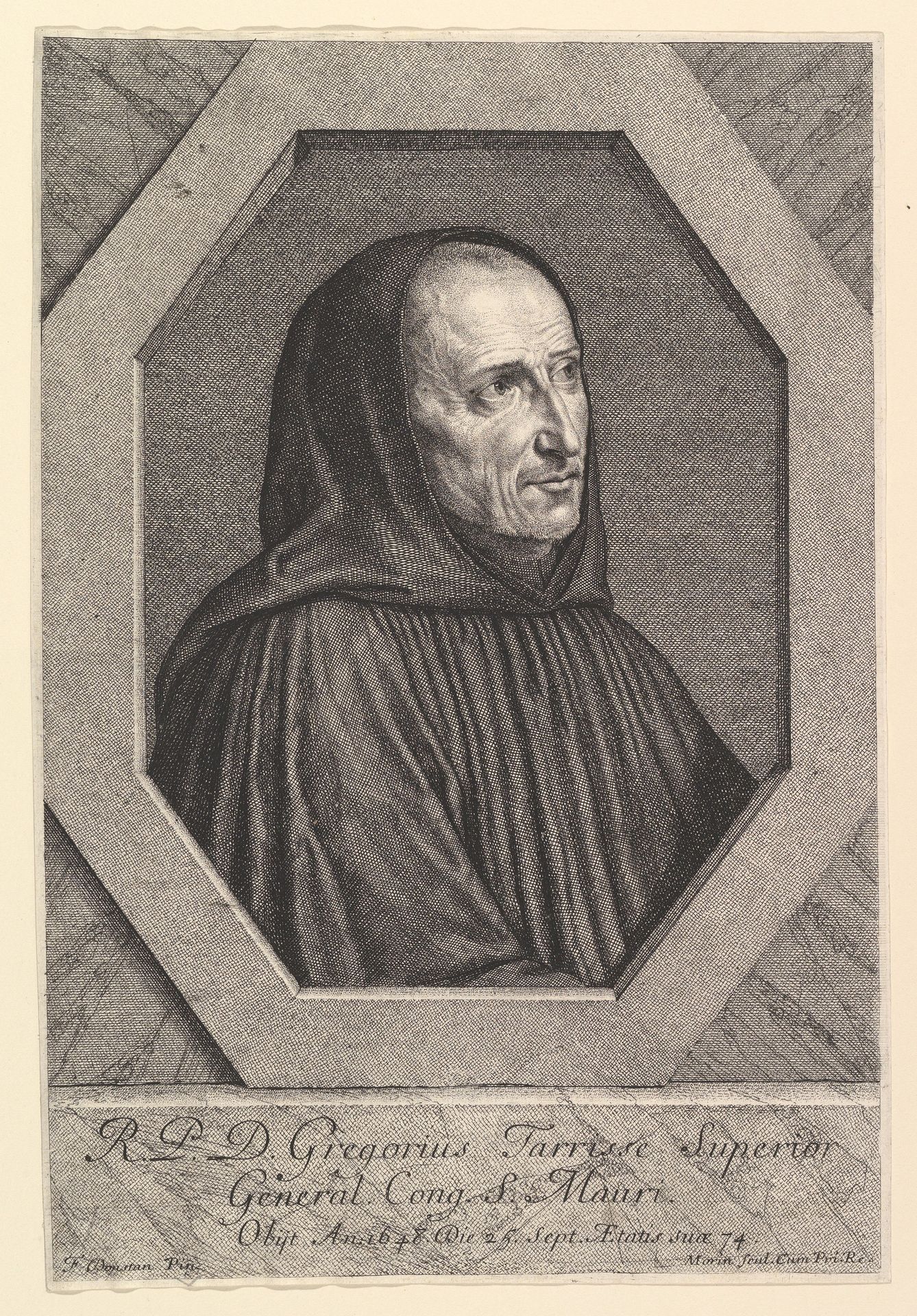 Dom Gregoire Tarrisse, superieur general de la Congregation de Saint-Maur by Jean Morin