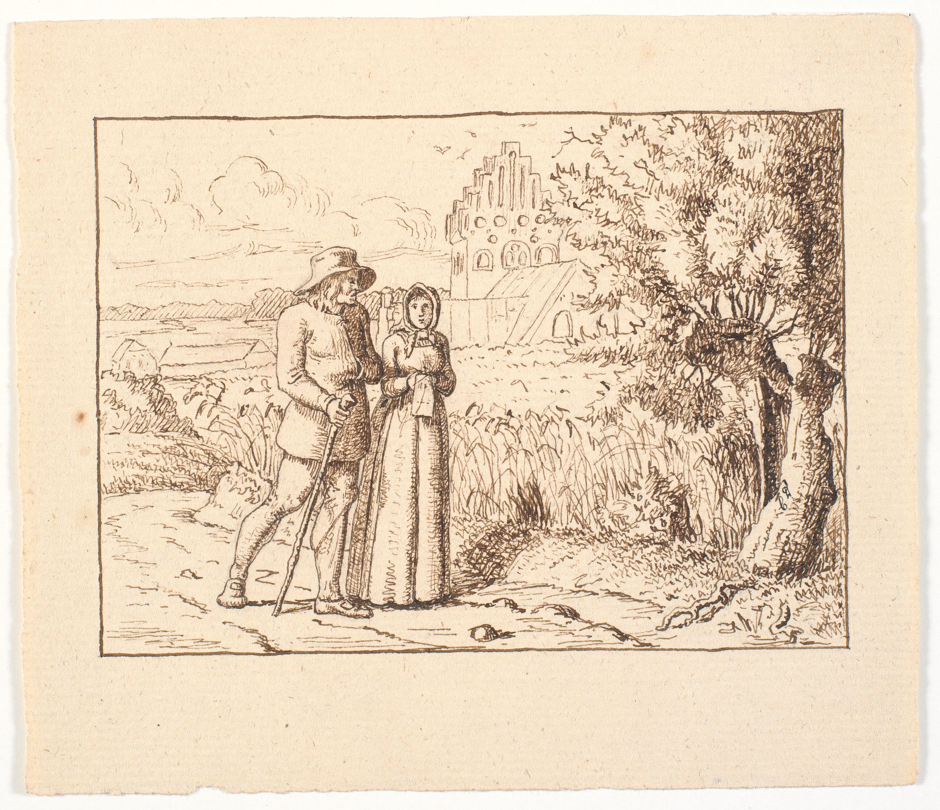 Illustration til St. St. Blicher, De tre Helligaftener by Christen Dalsgaard