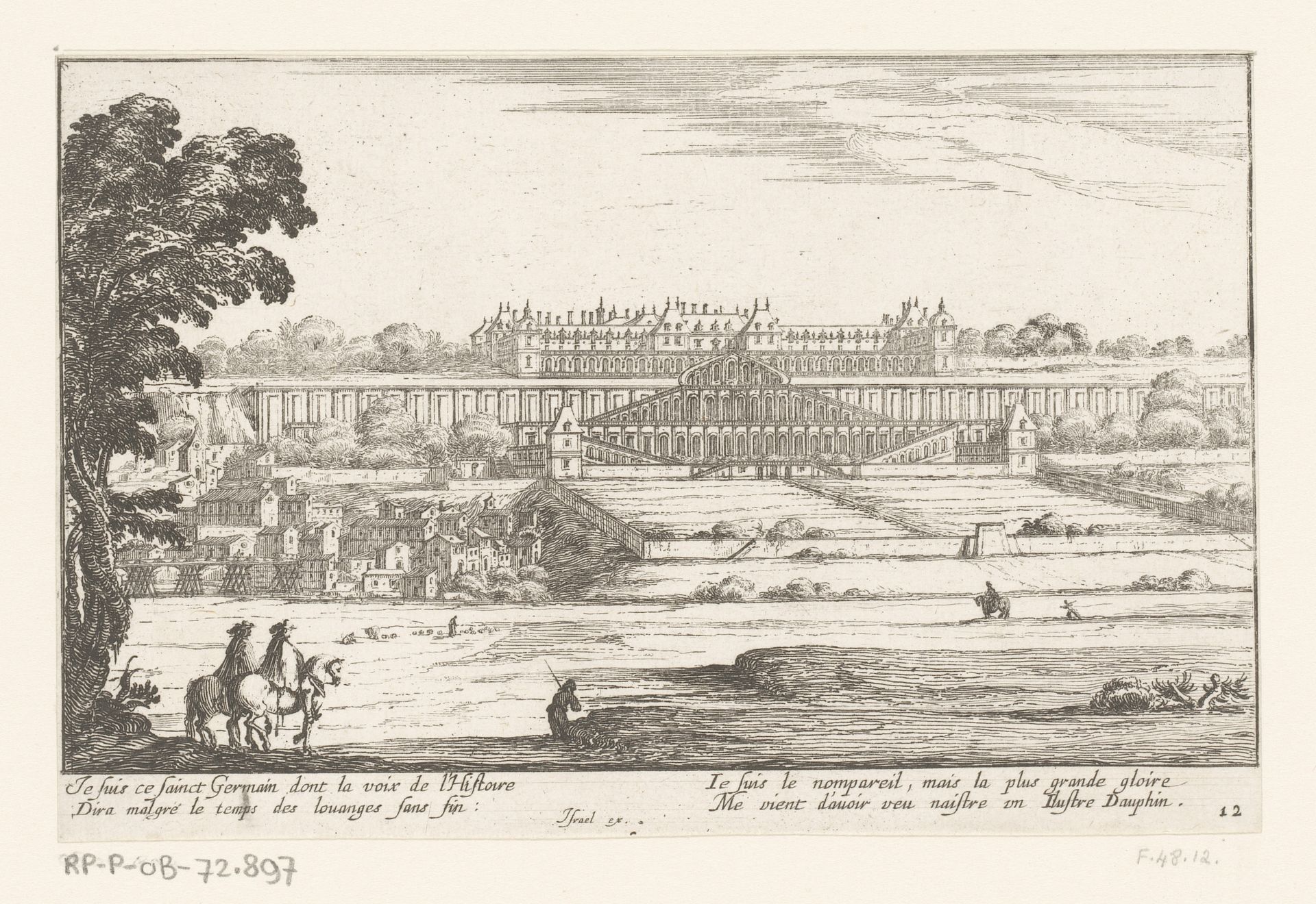 Gezicht op Saint-Germain-en-Laye by Israel Silvestre