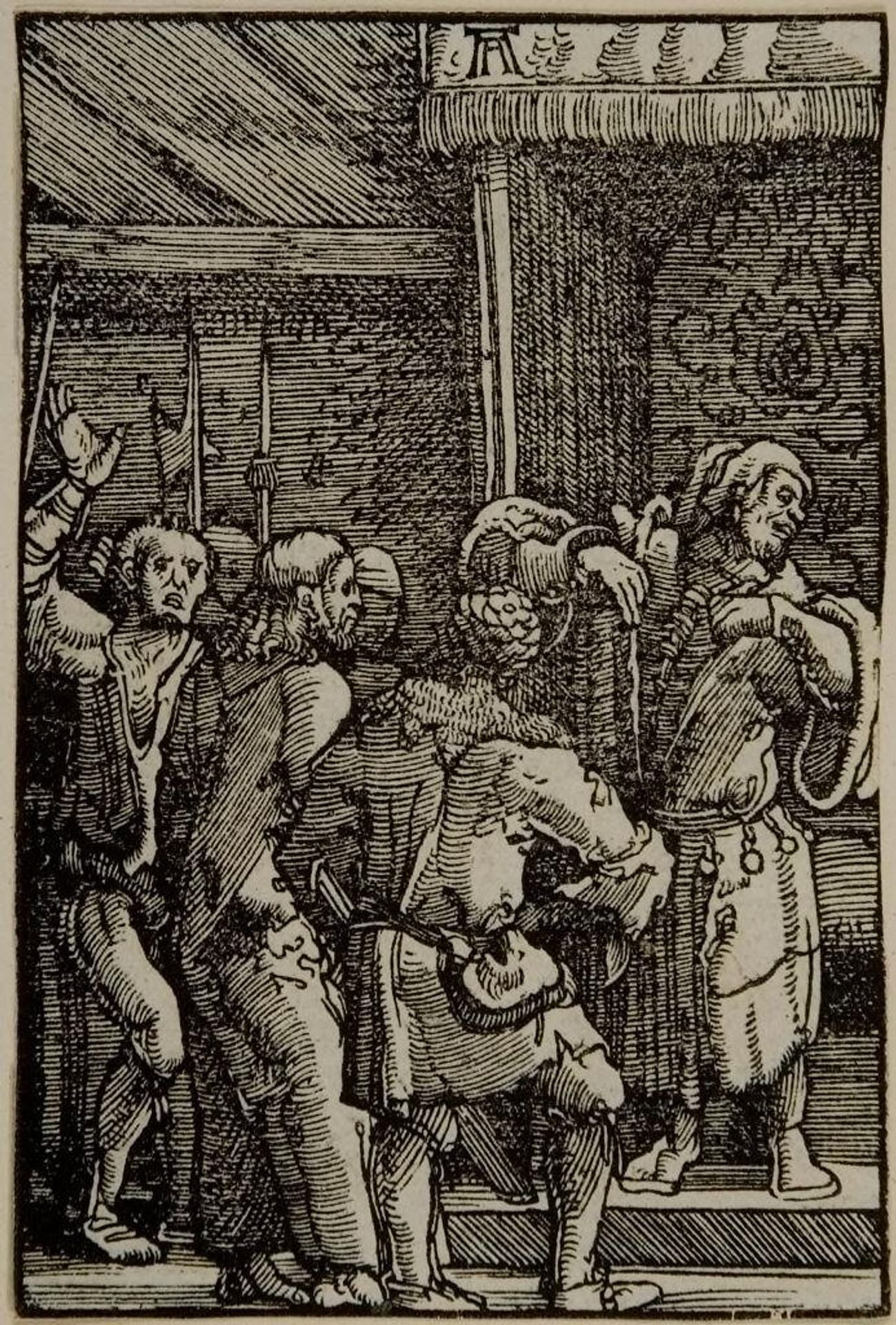Christ before Caiaphas; Caiaphas Tearing His Clothes by Albrecht Altdorfer