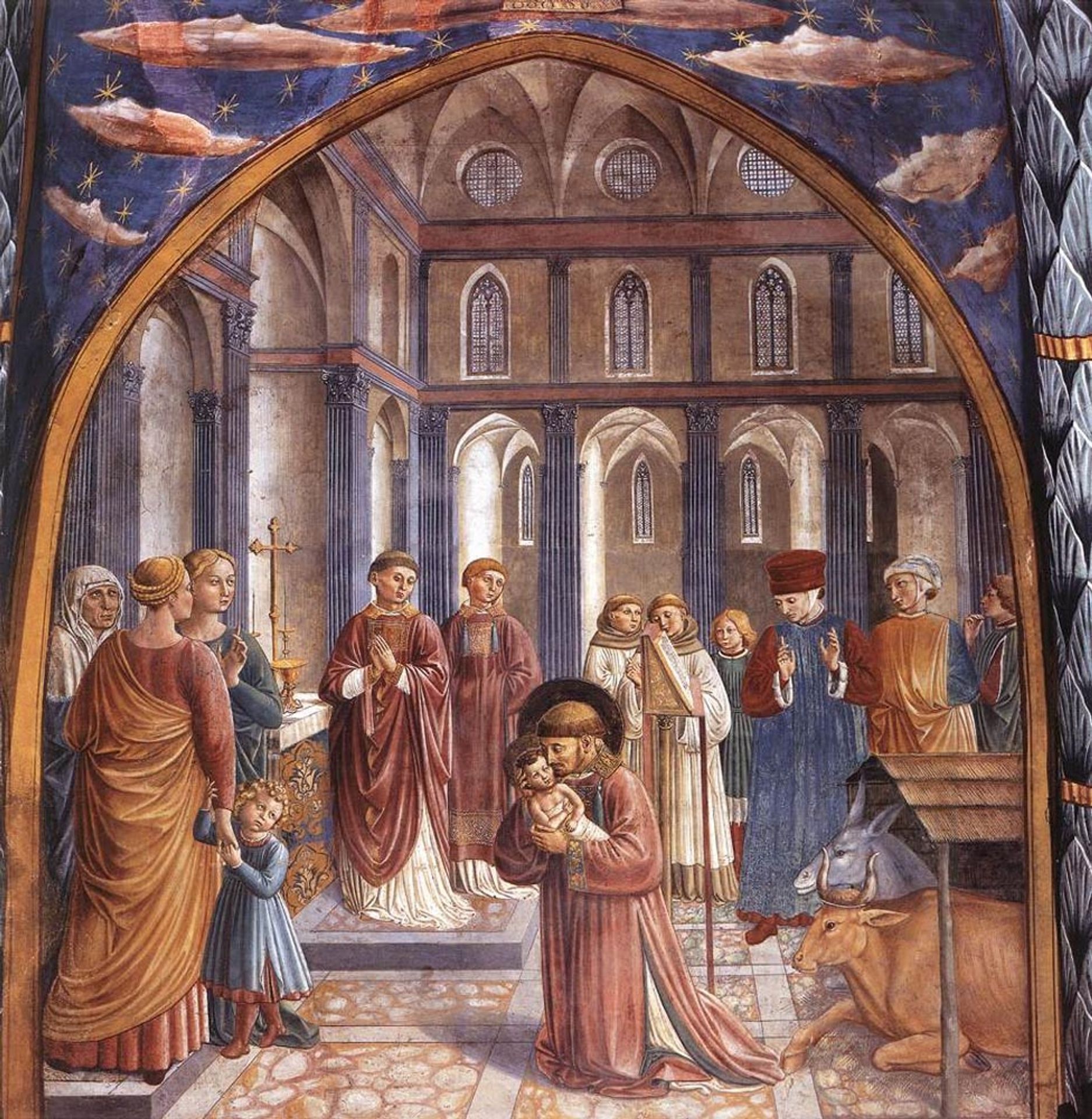 Establishment of the Manger at Greccio by Benozzo Gozzoli