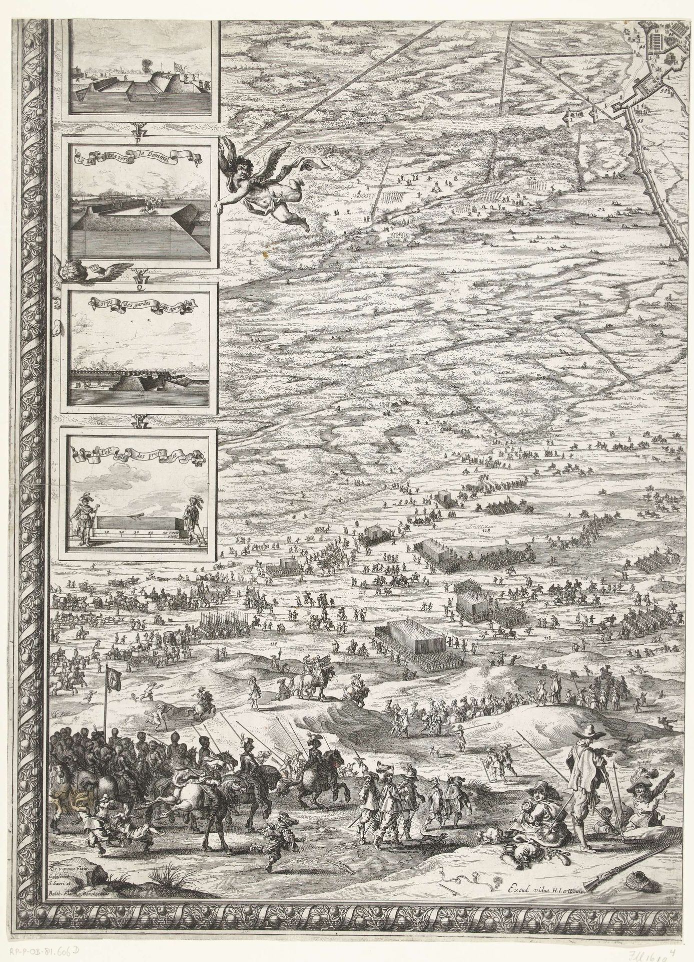 Grote kaart van het beleg van Den Bosch door Frederik Hendrik (blad linksonder), 1629 by Salomon Savery