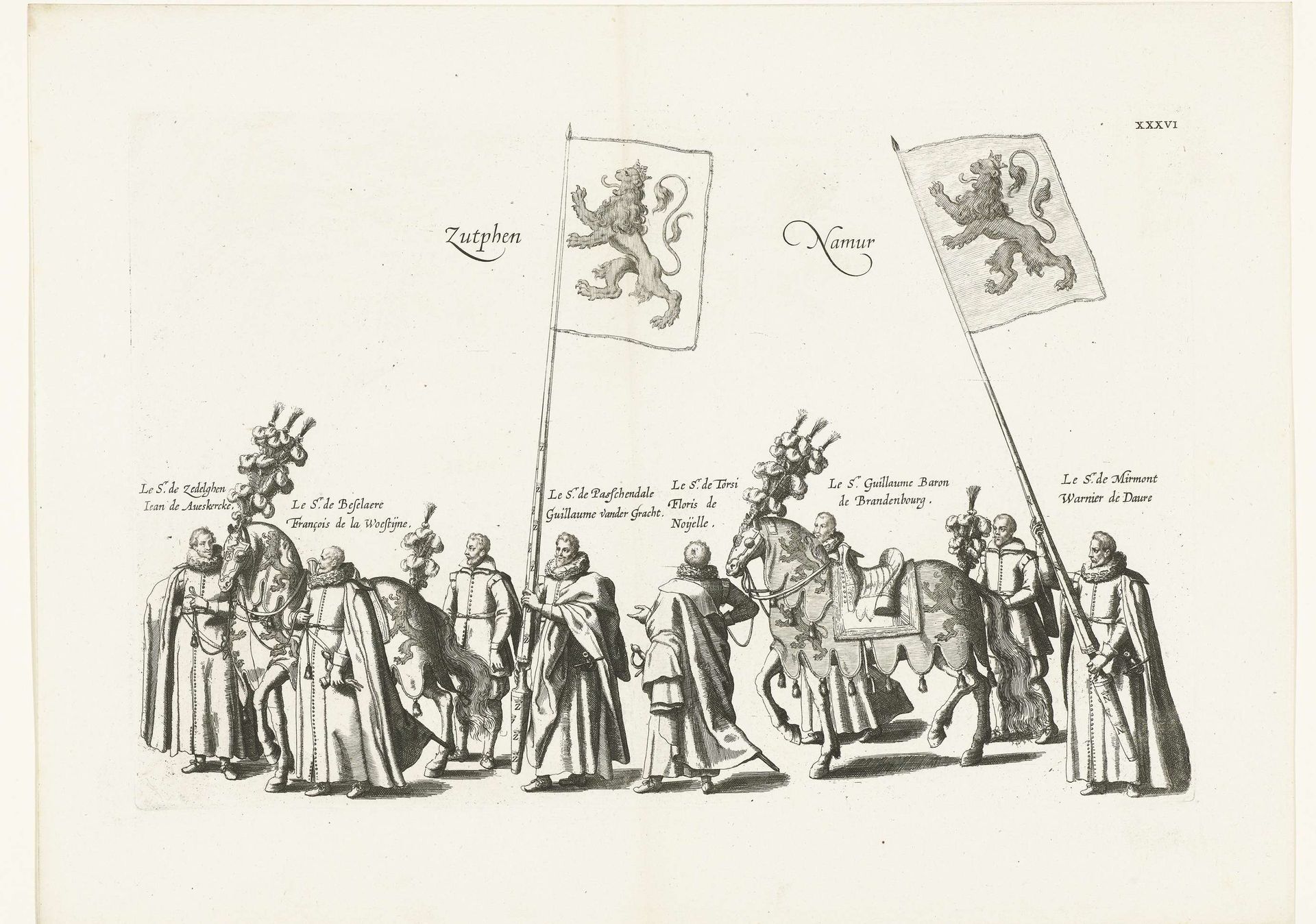 Begrafenisstoet van aartshertog Albrecht (plaat XXXVI), 1622 by Cornelis Galle I
