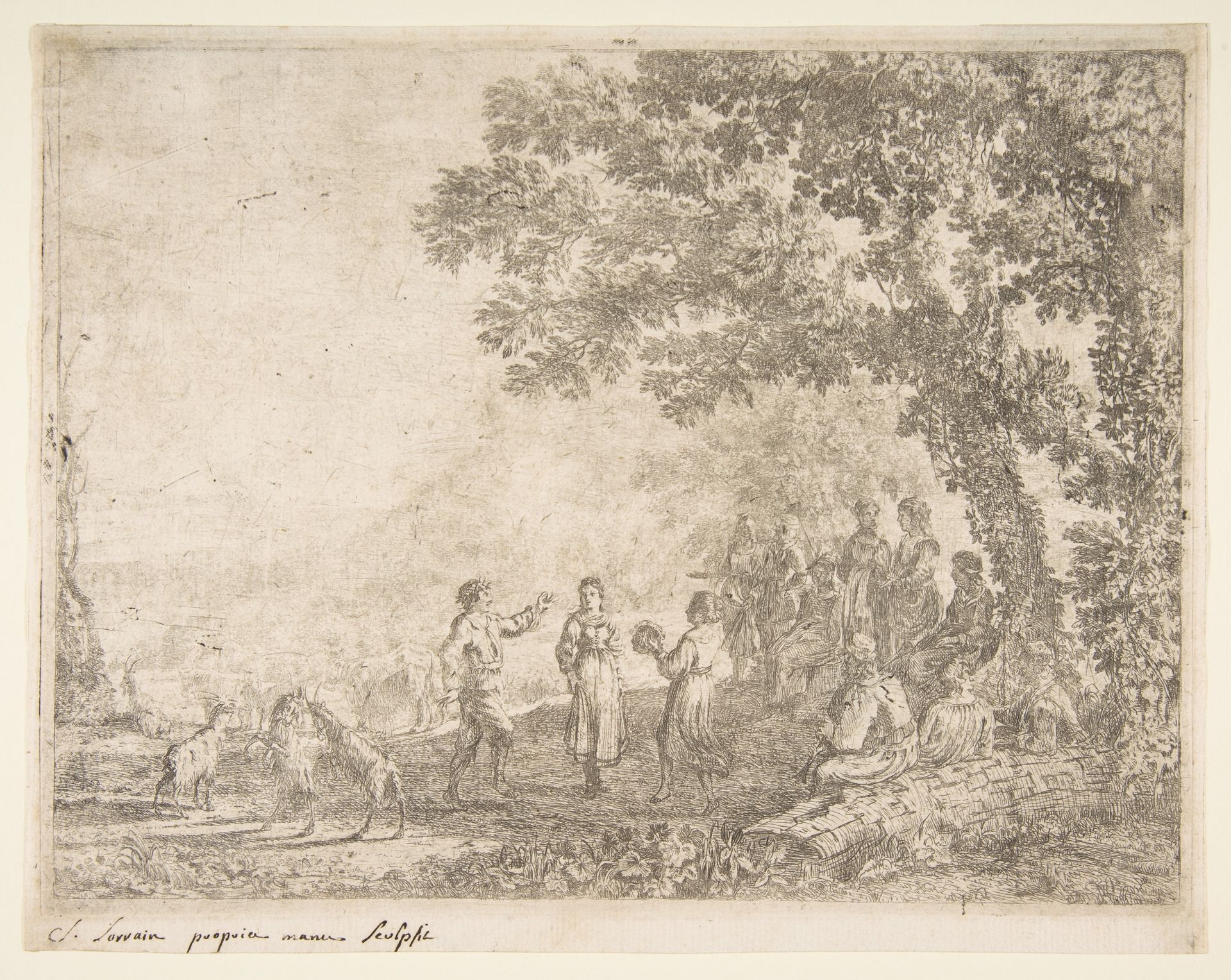 The Country Dance (Large Plate) by Claude Lorrain