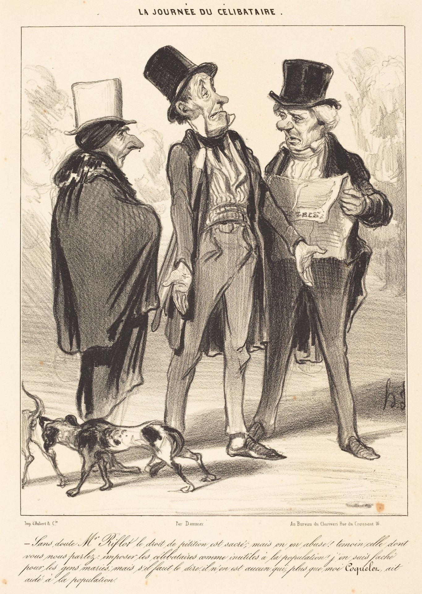 Sans doute M. Riflot le droit... by Honoré Daumier