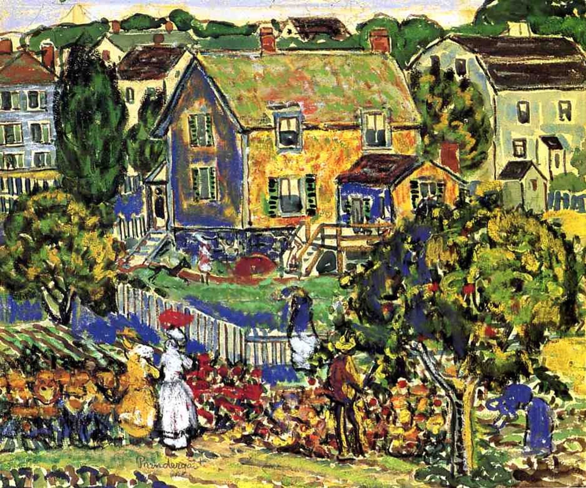 New England Village by Maurice Prendergast