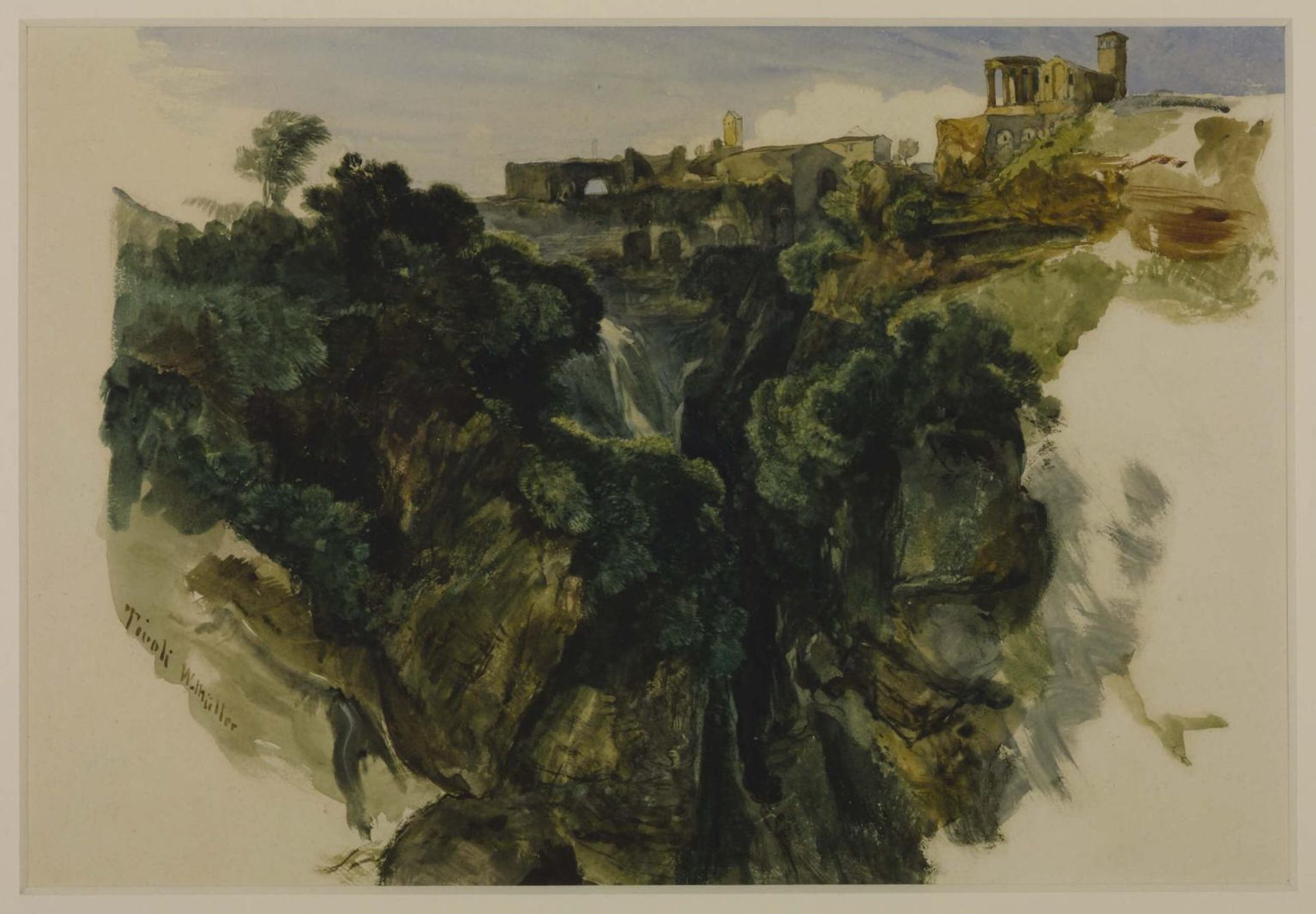 Tivoli, with the Temple of the Sibyl by  William James Müller