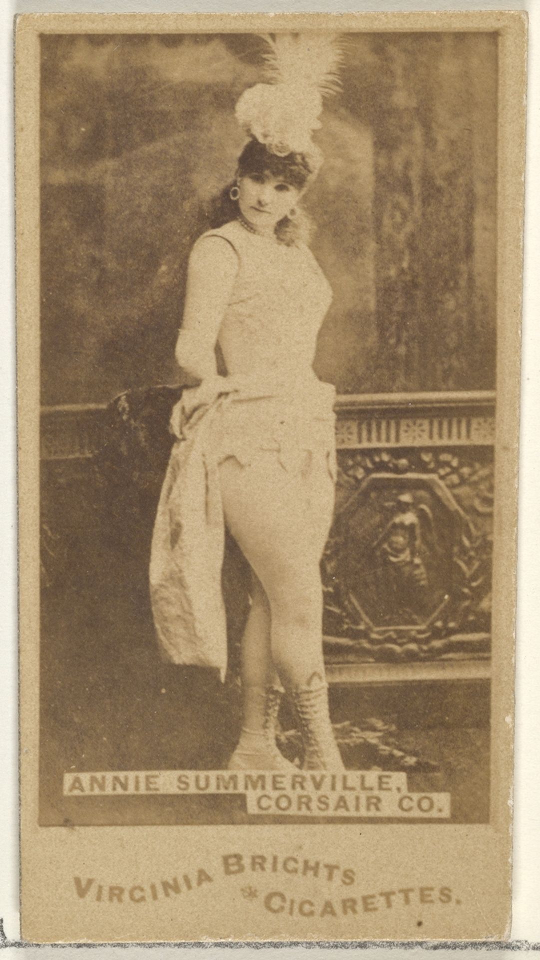 Annie Summerville, Corsair Co., from the Actors and Actresses series (N45, Type 1) for Virginia Brights Cigarettes by Allen & Ginter