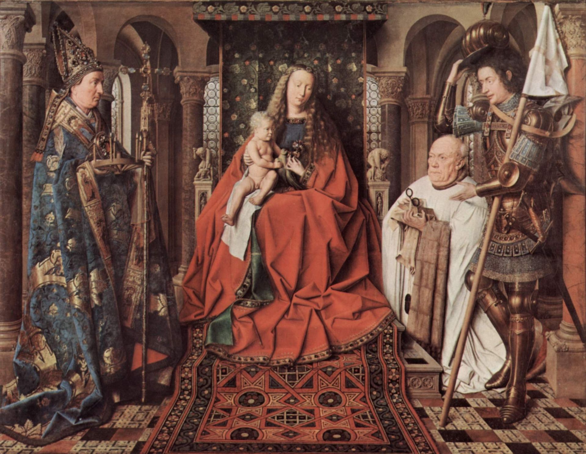 Madonna and Child with Canon Joris van der Paele by Jan van Eyck