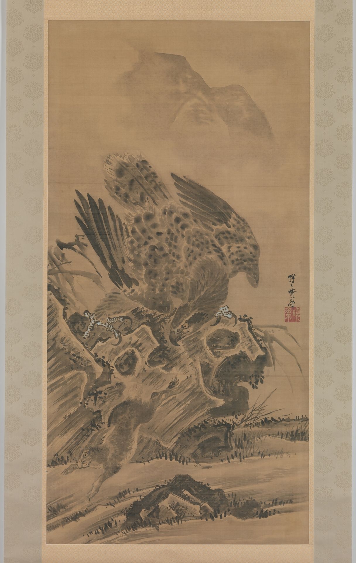 Eagle Pursuing Rabbit by Kawanabe Kyōsai 河鍋暁斎