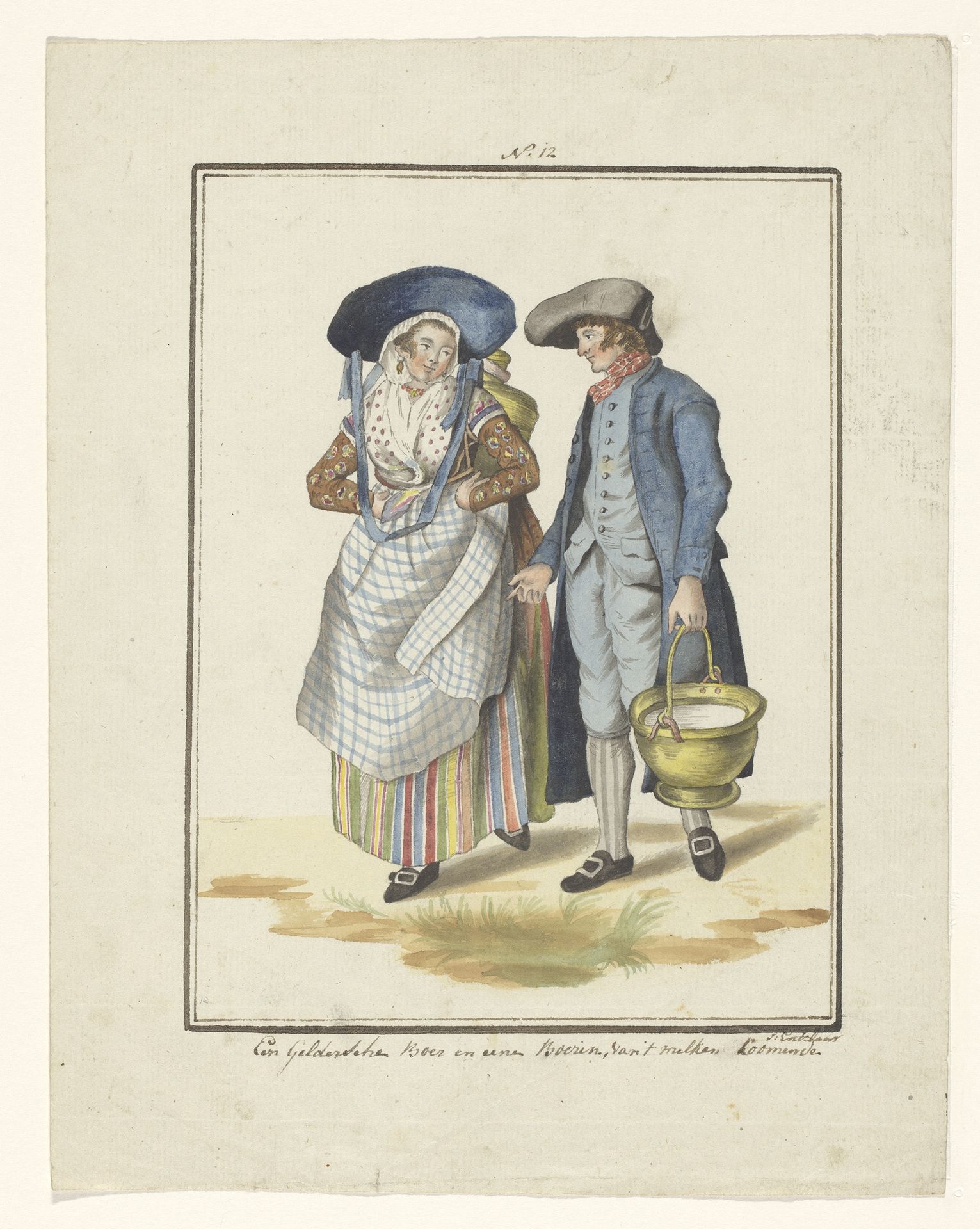 Gelderse boer en boerin by J. Enklaar