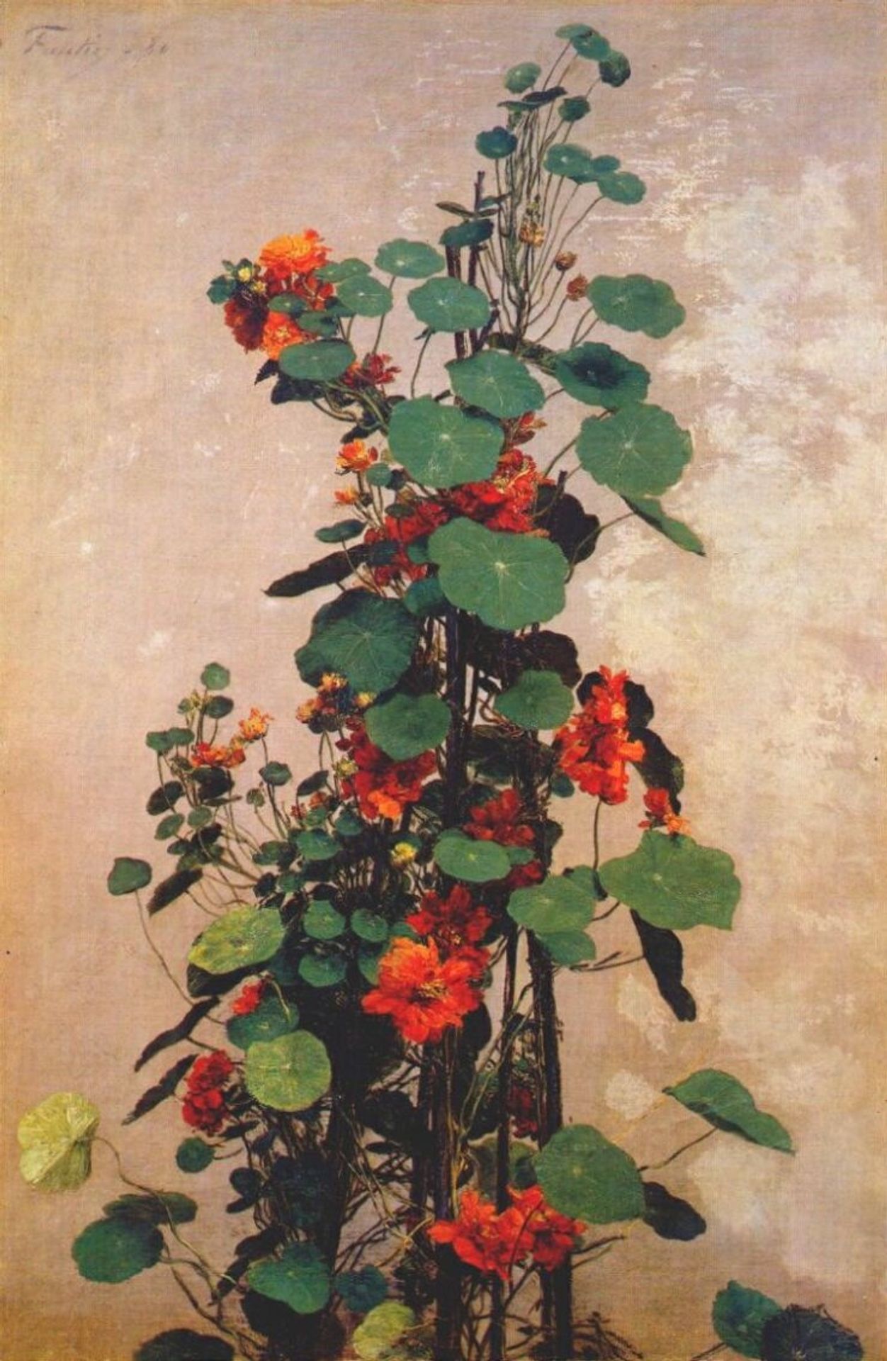 Nasturtiums by Henri Fantin-Latour