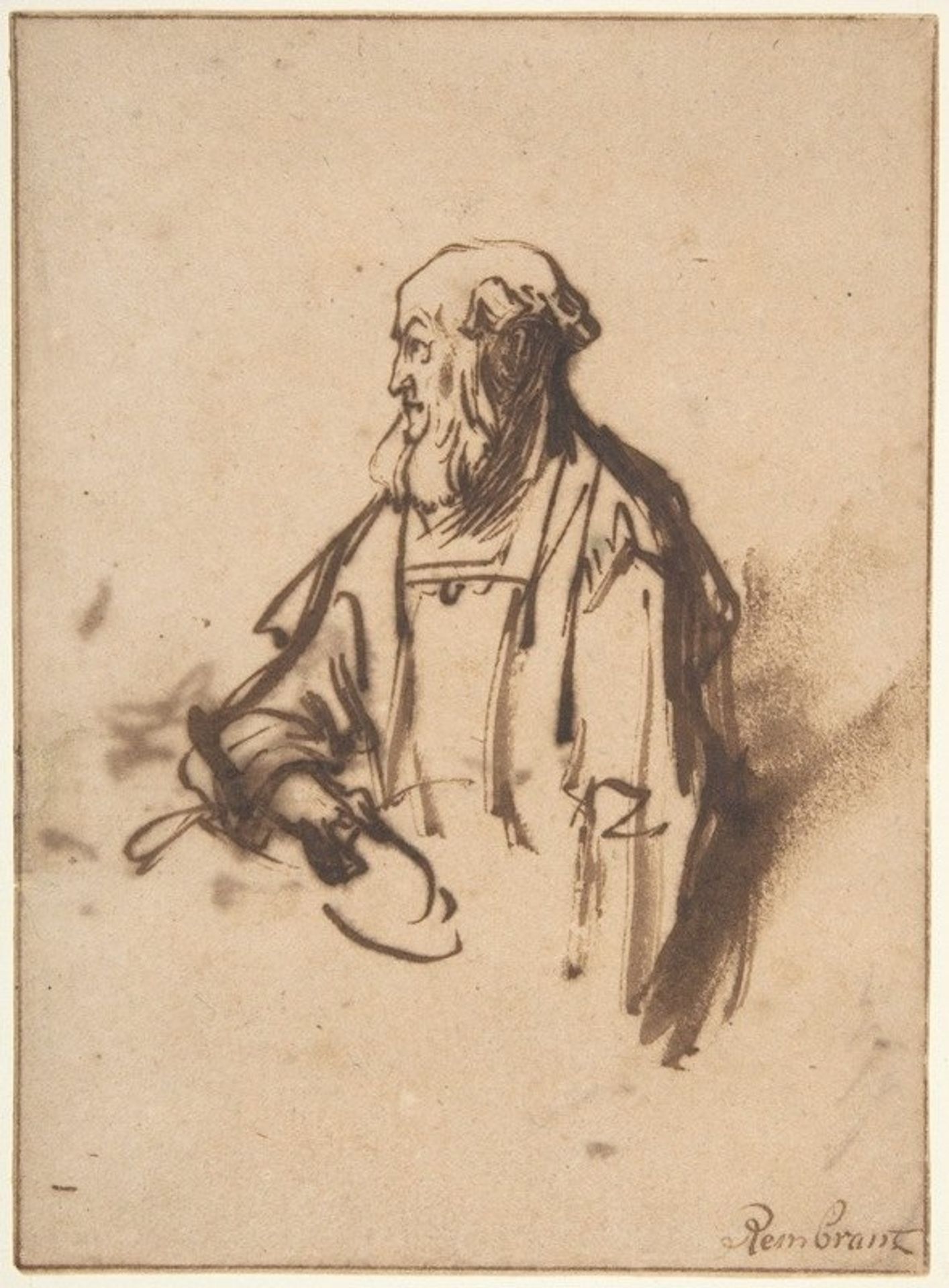 Old Man in Profile by Rembrandt van Rijn