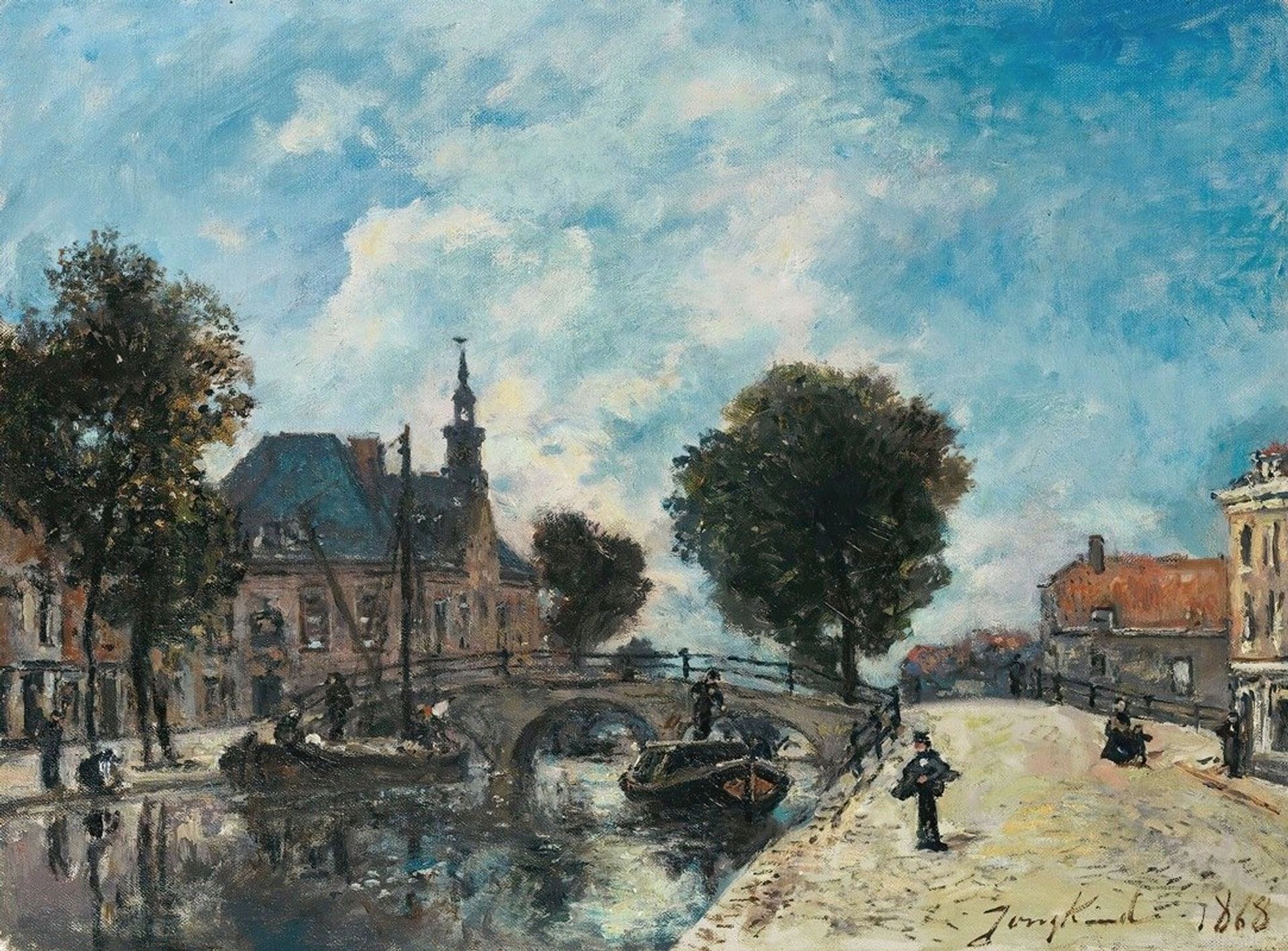 Le Spui À La Haye by Johan Barthold Jongkind