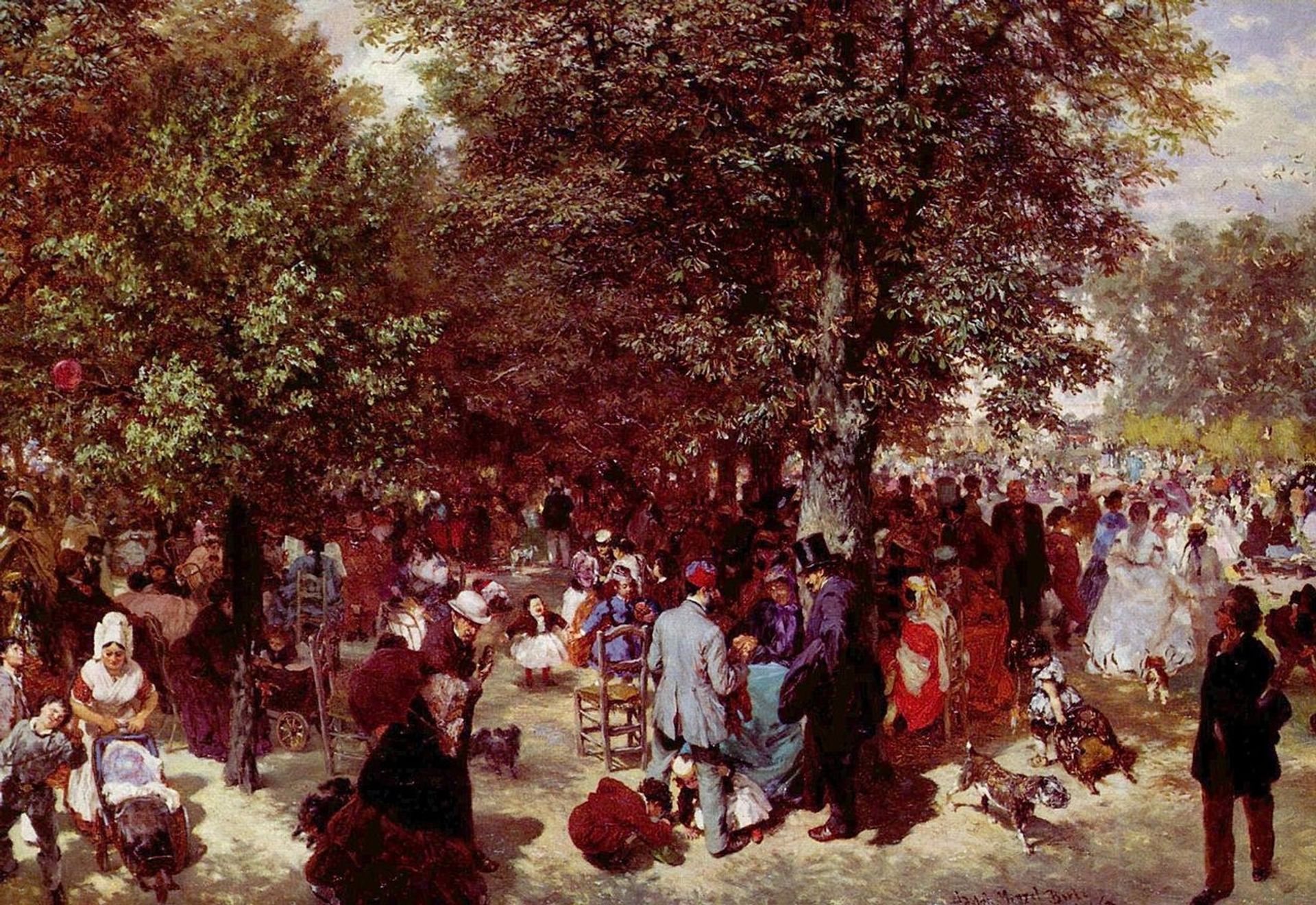 Afternoon in the Tuileries Gardens by Adolph Menzel