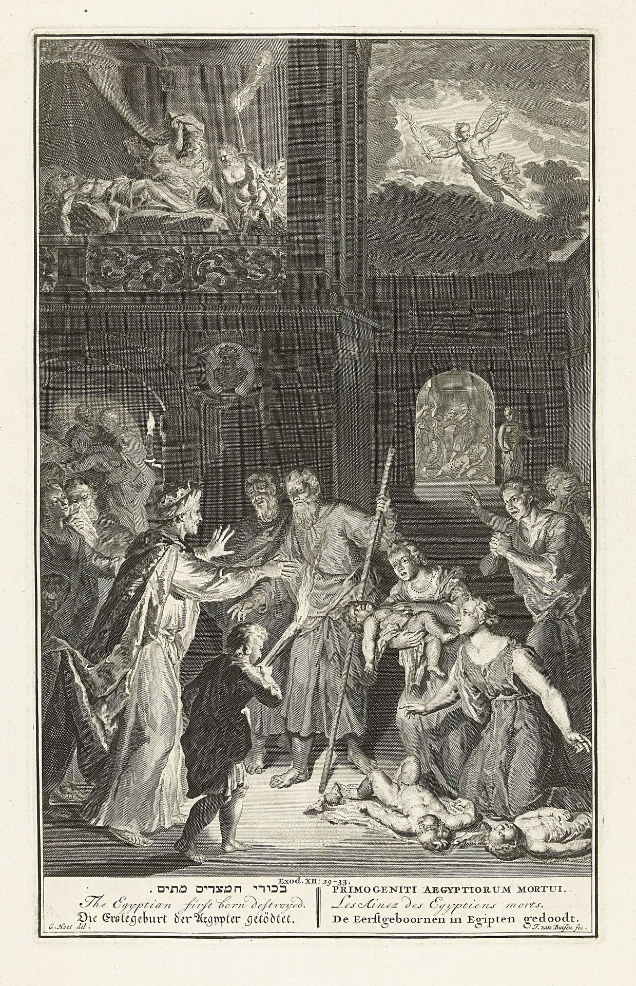 Dood van de eerstgeborenen in Egypte by J. van Buysen