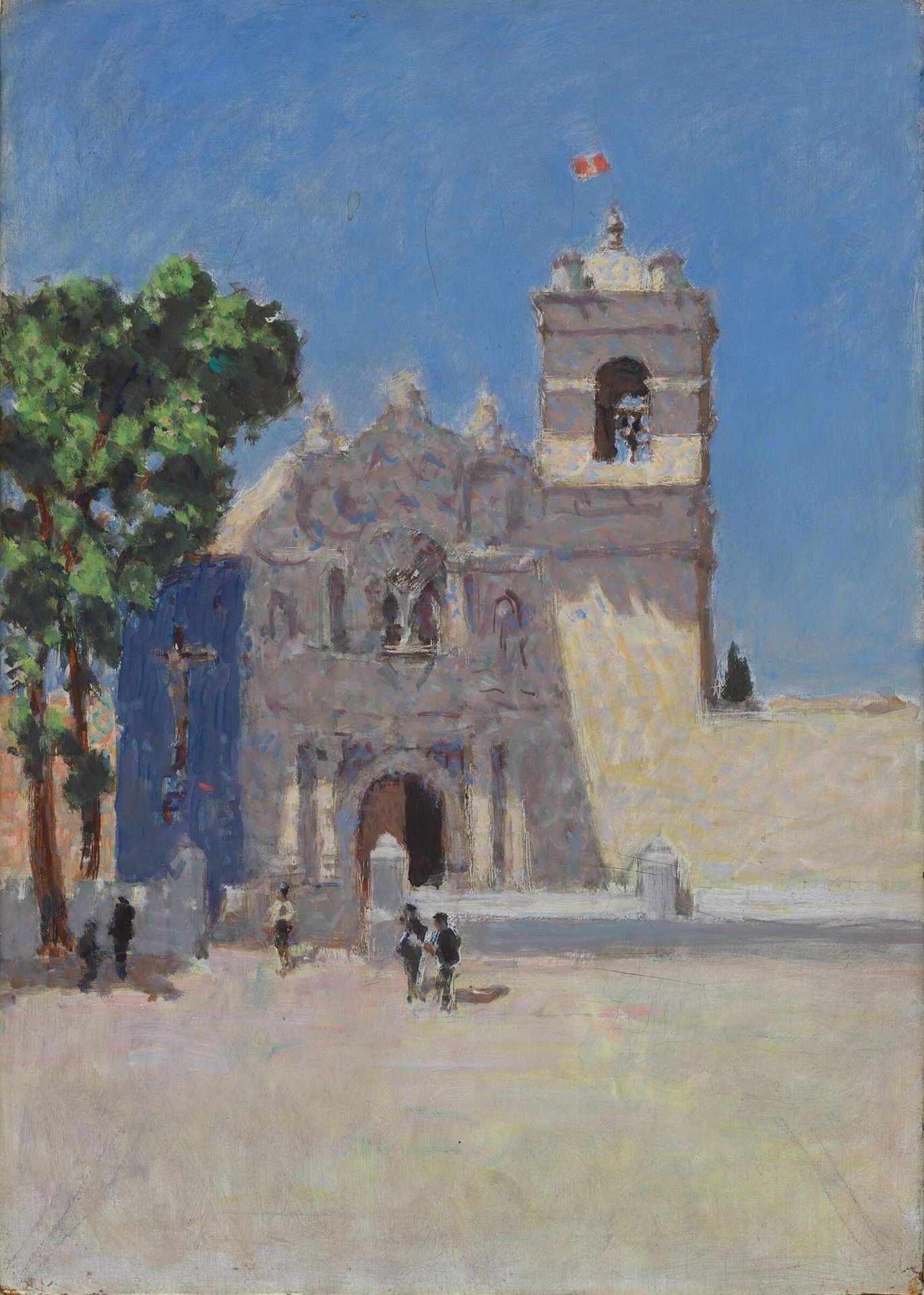 Landscape with Church and Piazza by Denman Waldo Ross