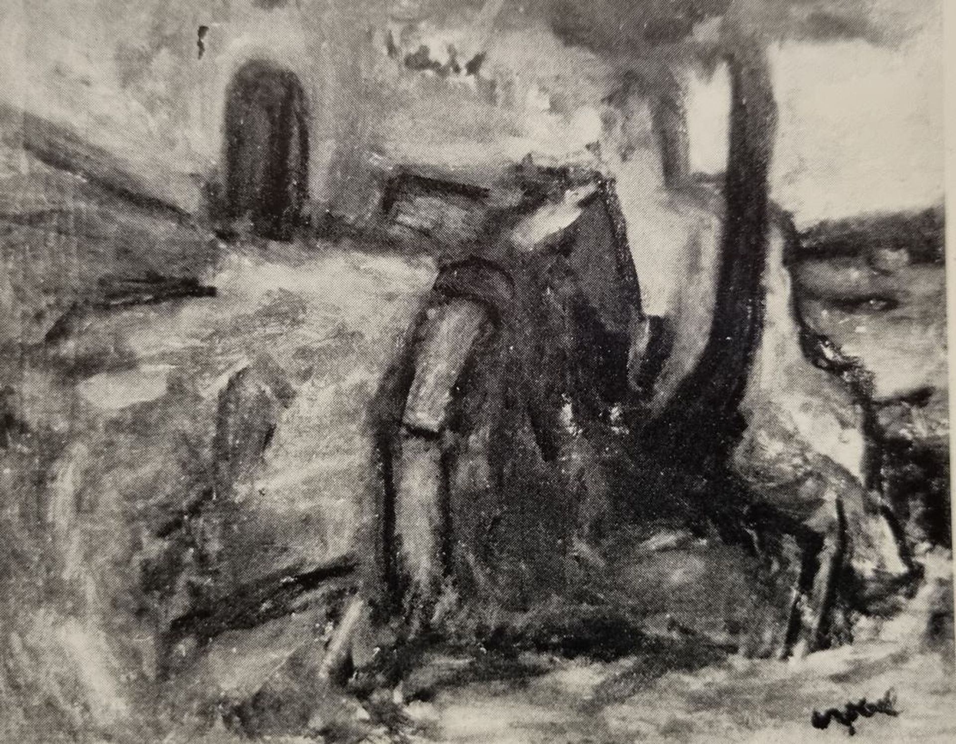 Bela Czobel Grimaldi Bánya Részlet Cagnes 1937 by Bela Czobel