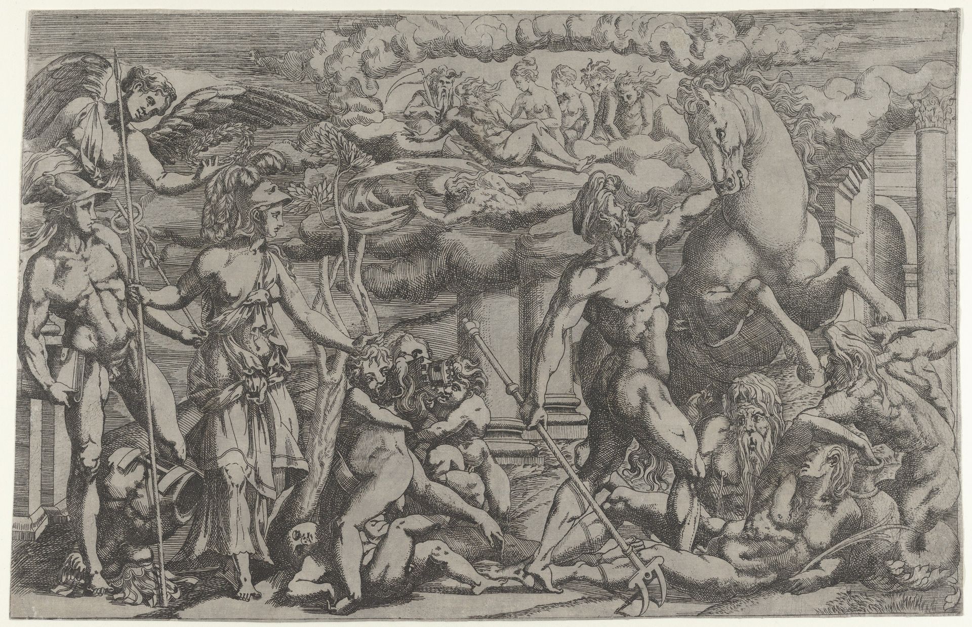 Contest between Athena and Poseidon by Antonio Fantuzzi