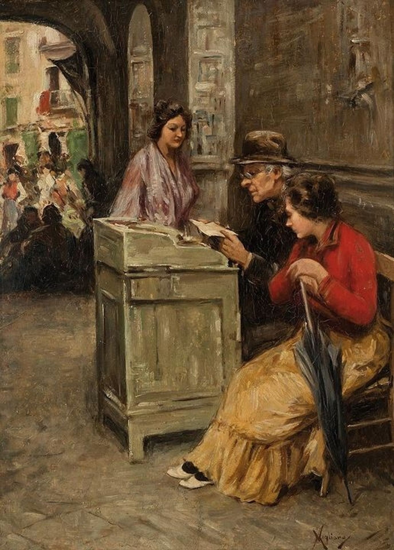 The scribe by Vincenzo Migliaro