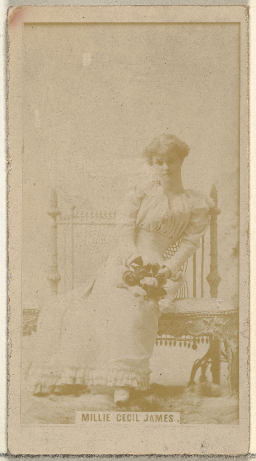 Millie Cecil James, from the Actors and Actresses series (N145-8) issued by Duke Sons & Co. to promote Duke Cigarettes by W. Duke, Sons & Co.