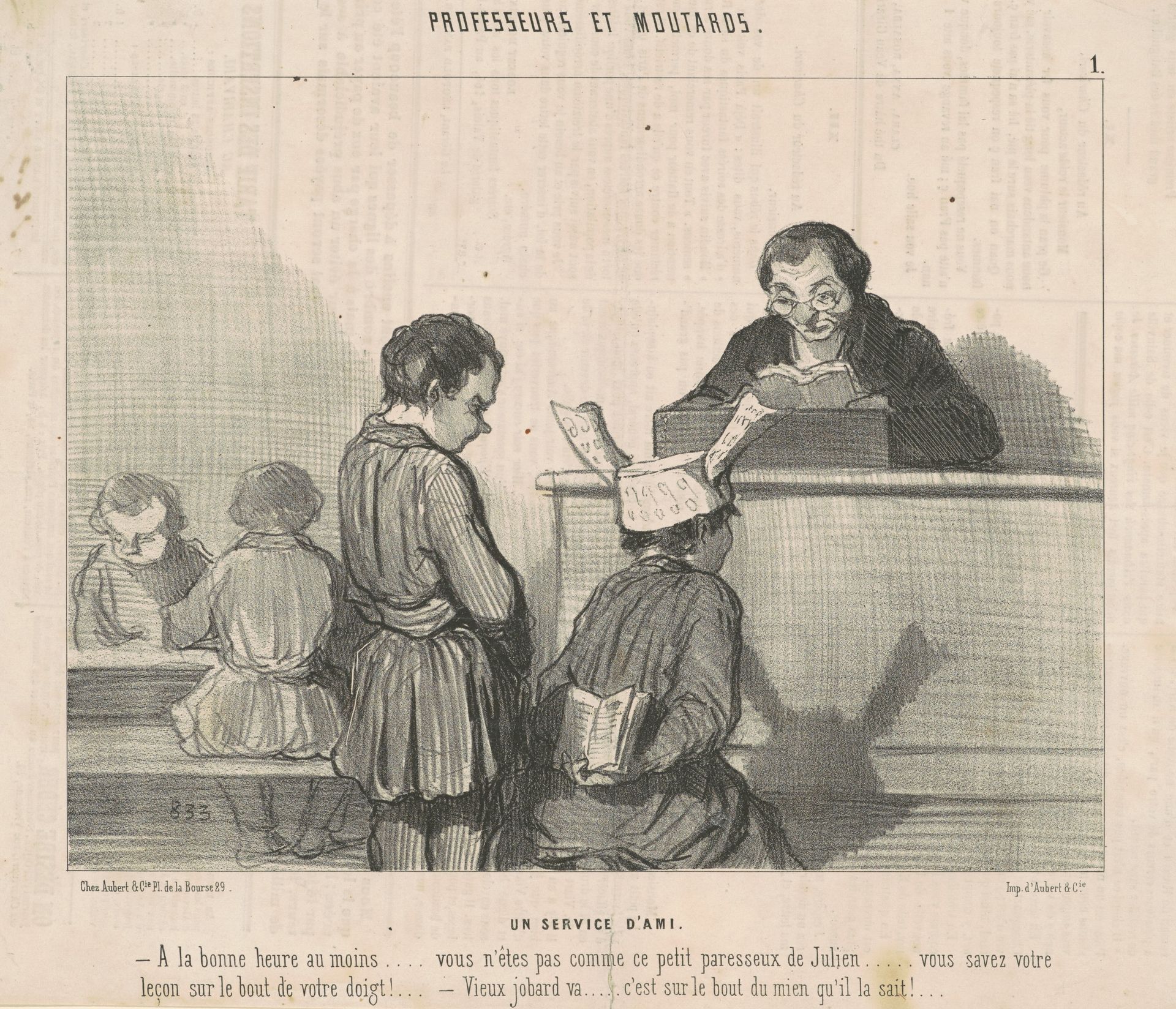 Un service d'ami by Honoré Daumier