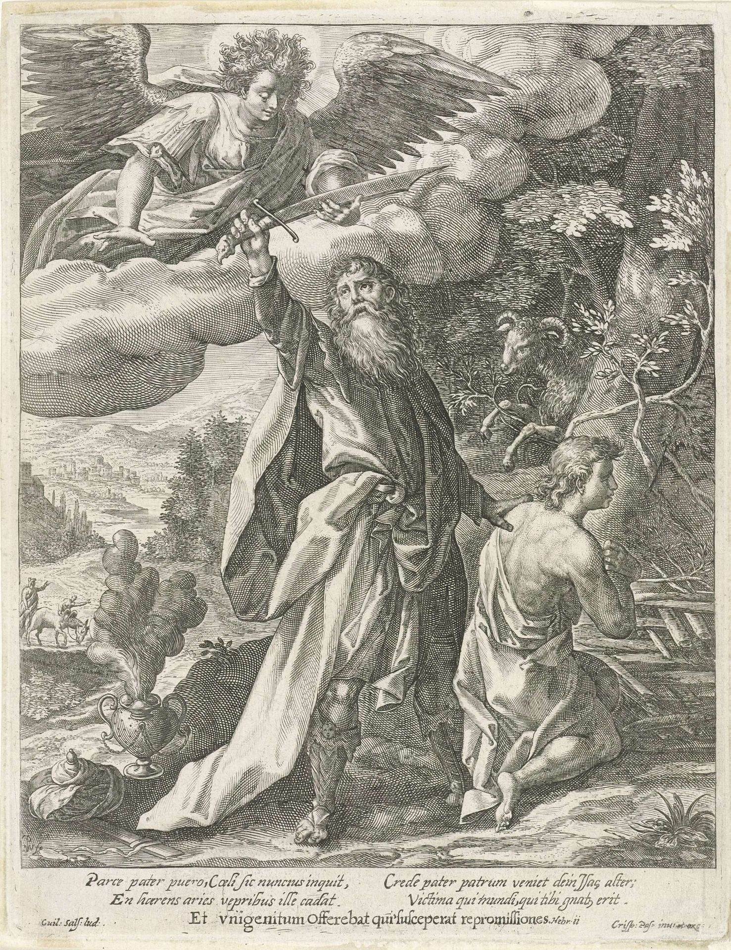 Offer van Abraham by Willem de Passe