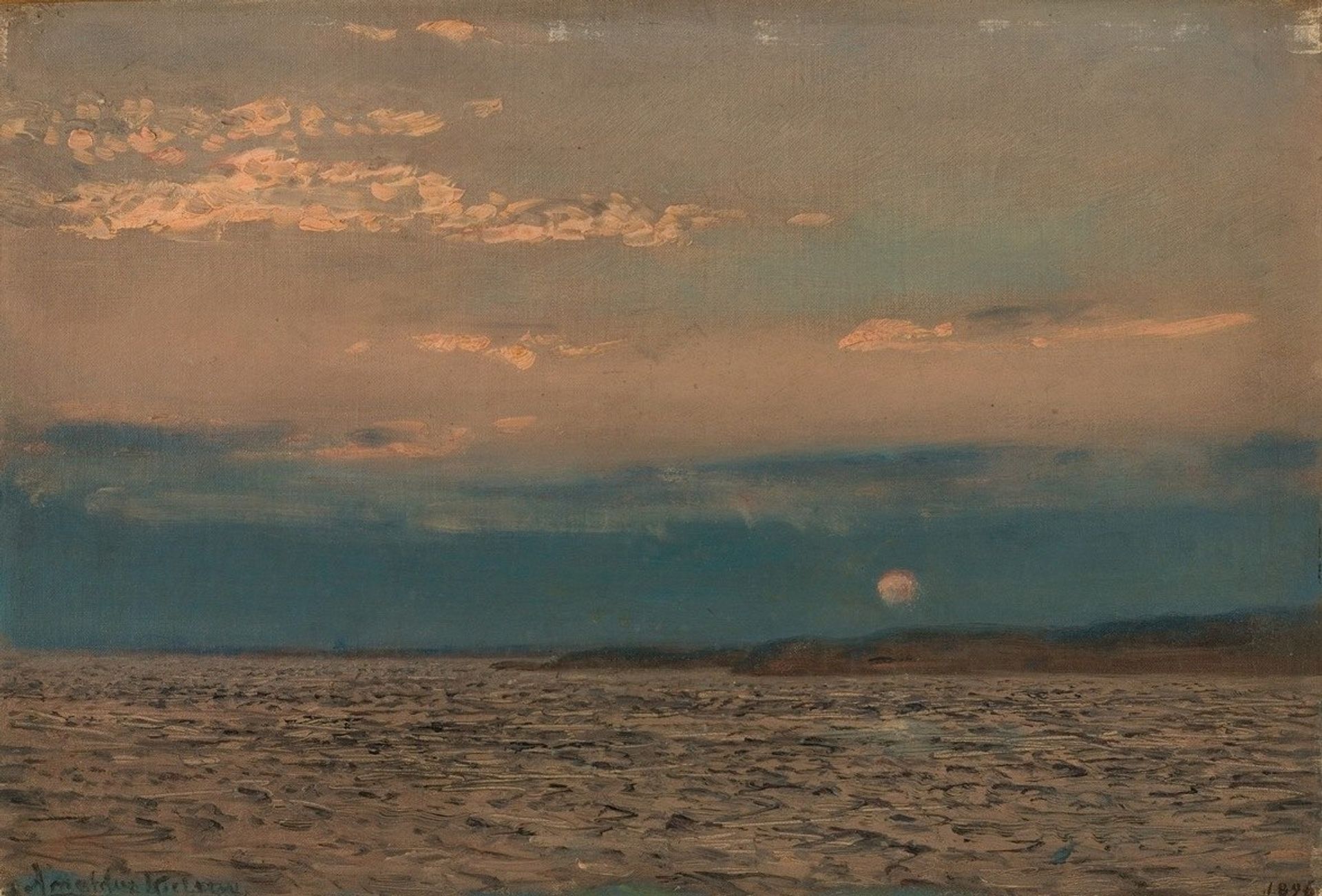 Aften, Hvaler by Amaldus Nielsen