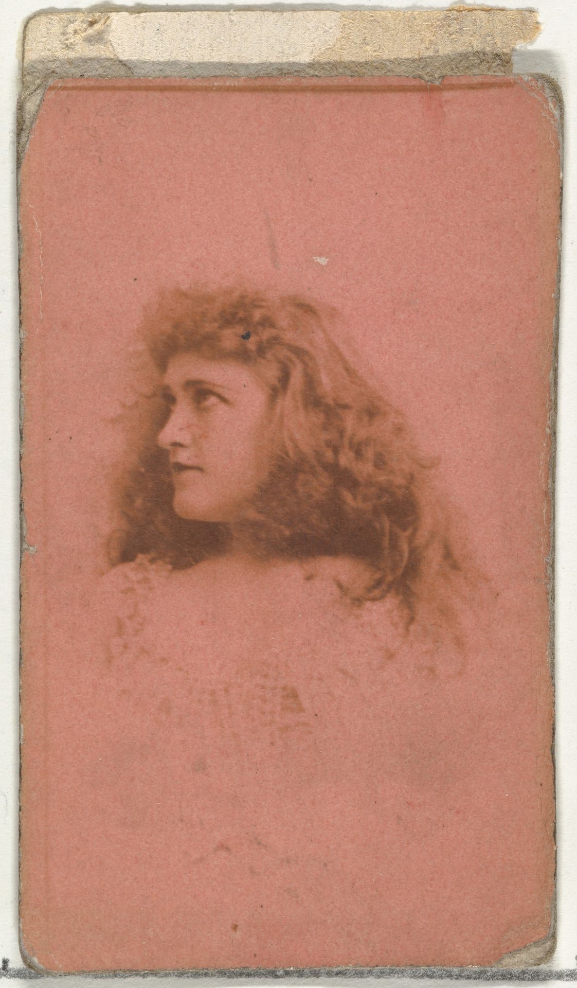 [Actress in profile], from the Actors and Actresses series (N145-8) issued by Duke Sons & Co. to promote Duke Cigarettes by W. Duke, Sons & Co.