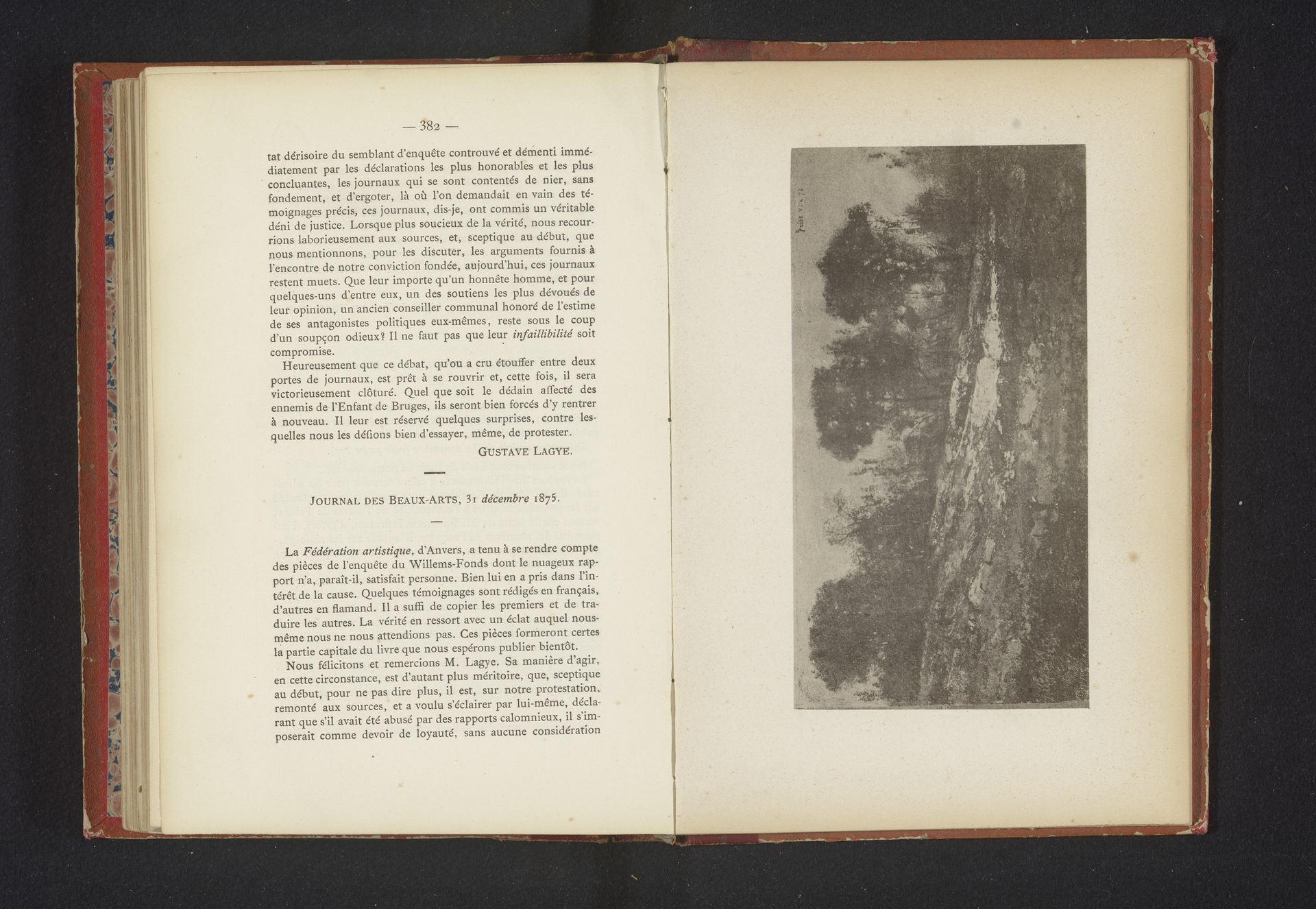 Reproductie van een schilderij van een landschap door Frédéric van de Kerkhove by Anonymous