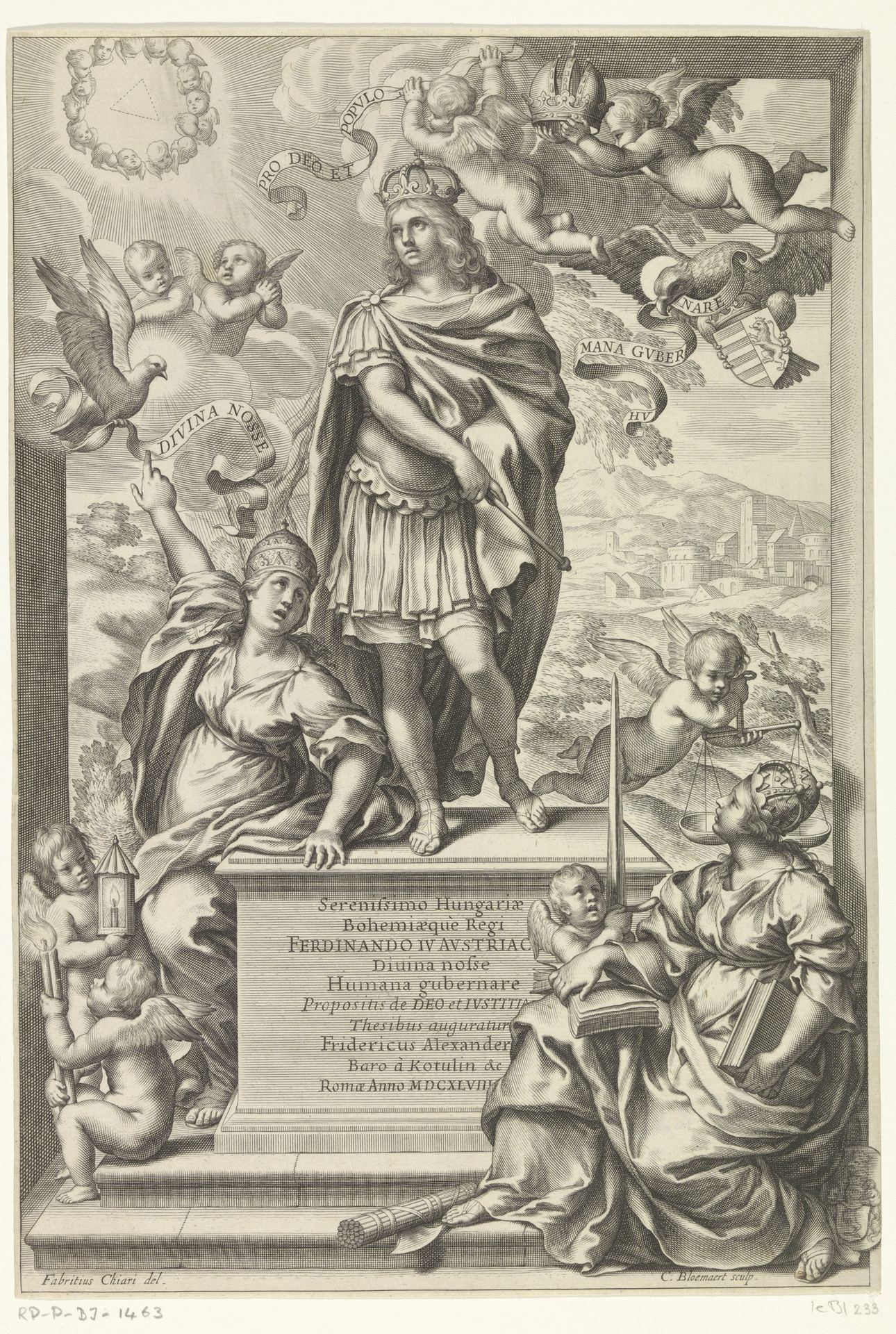 Koning Ferdinand IV by Cornelis Bloemaert