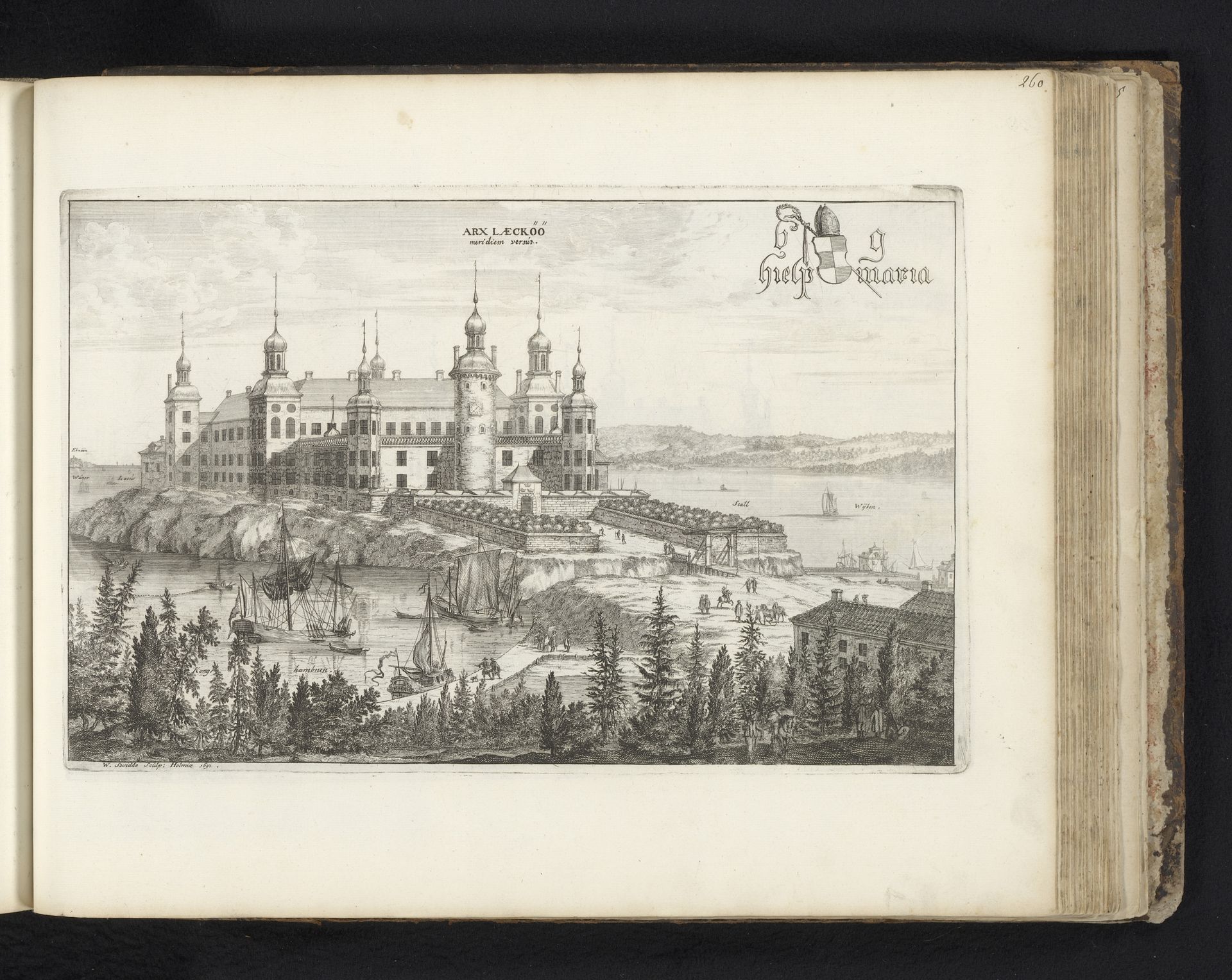 Gezicht op slot Läckö, vanuit het zuiden by Willem Swidde