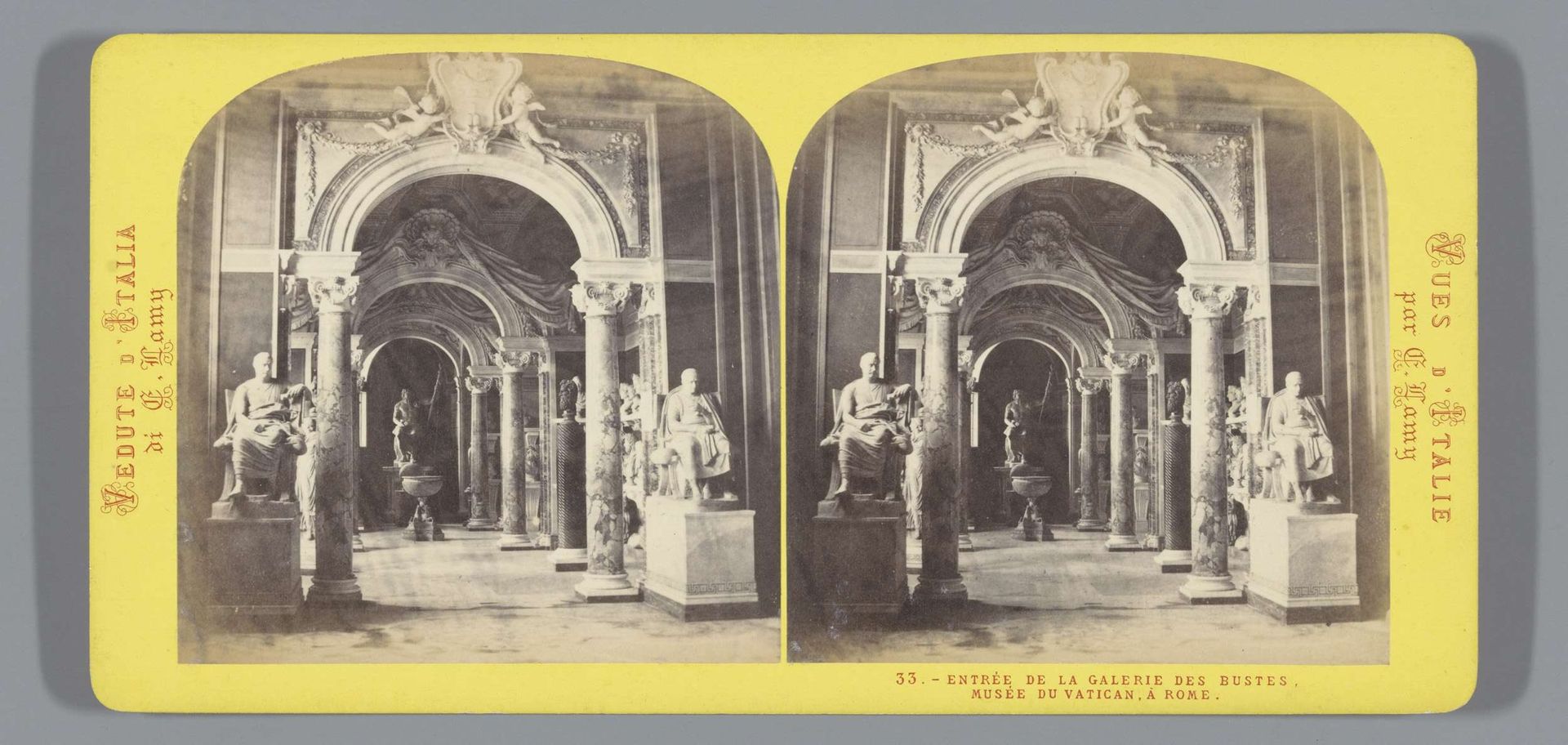 Ingang van de Galleria dei Busti, Museo Pio Clementino, Vaticaanstad by Ernest Eléonor Pierre Lamy
