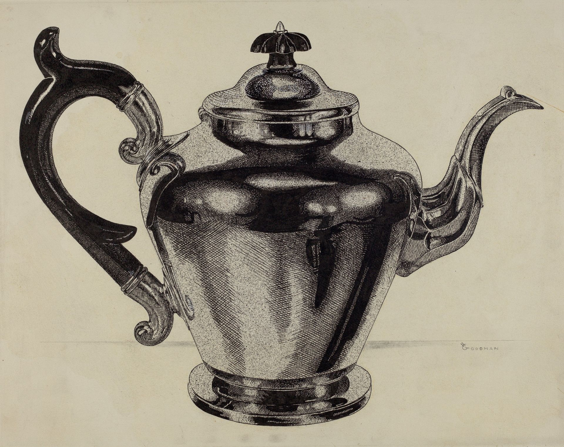 Pewter Teapot by Harry Goodman