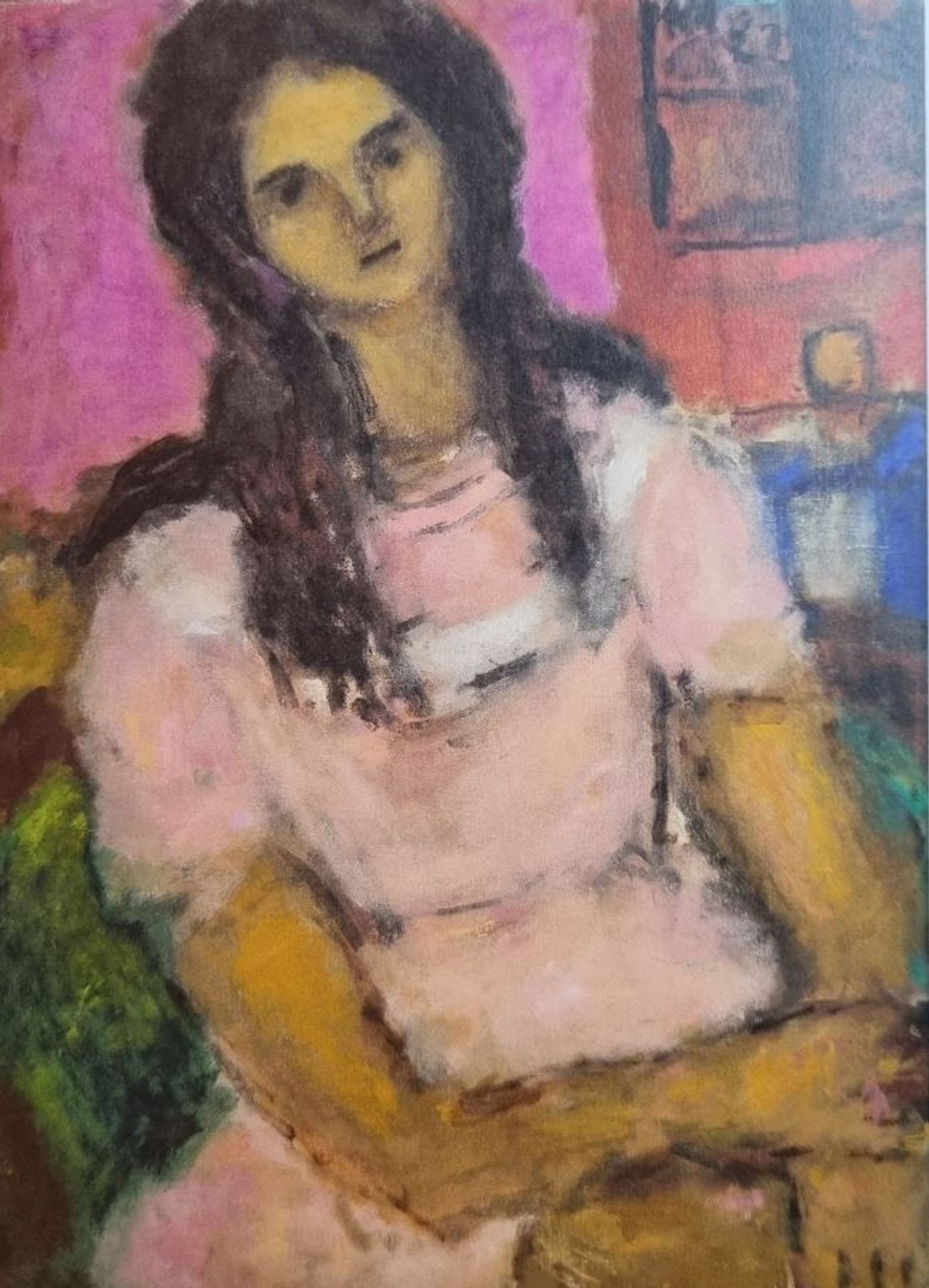 Czóbel Béla Girl in Pink 1974 by Bela Czobel