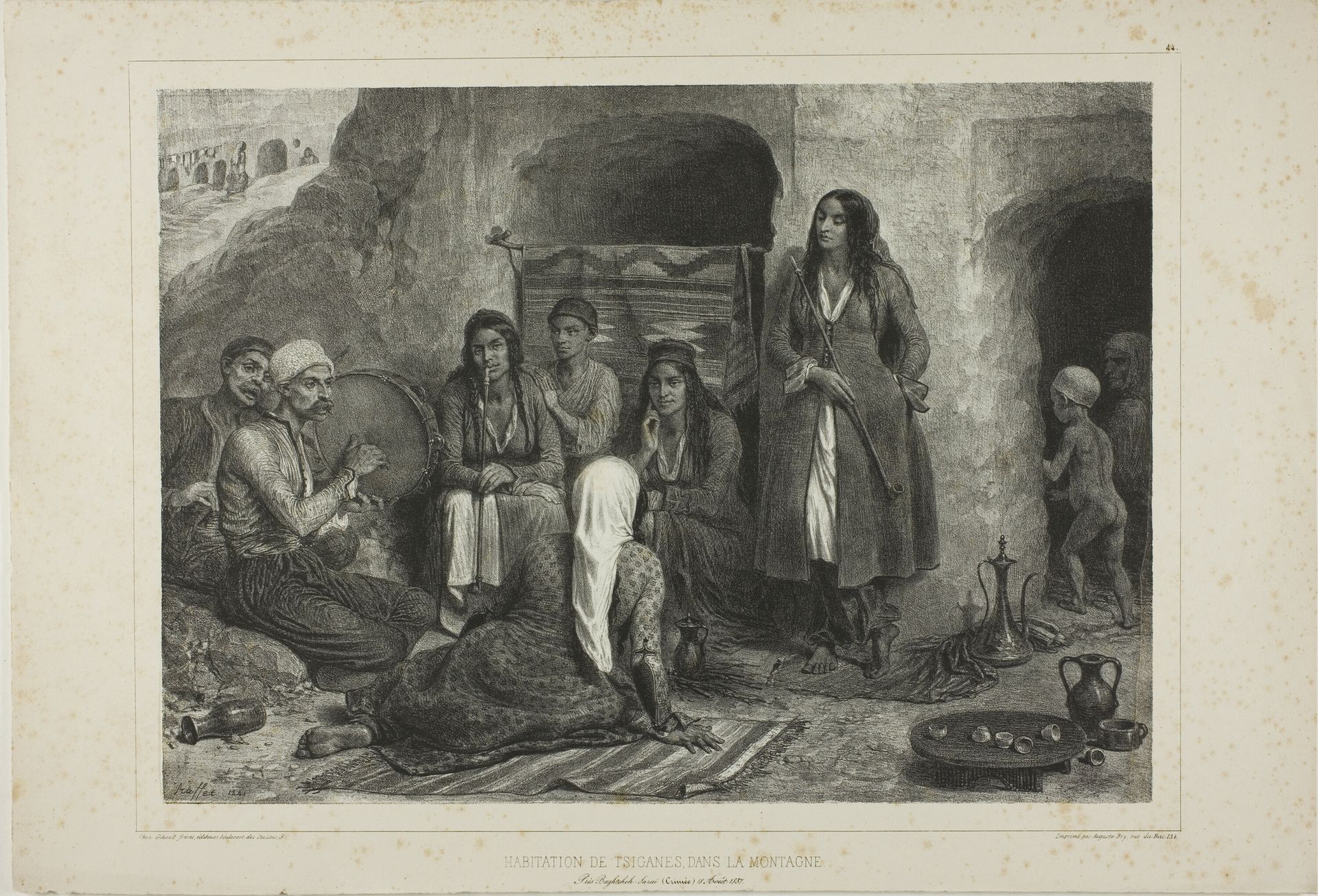 Tsiganes Mountain Dwelling by Auguste Raffet