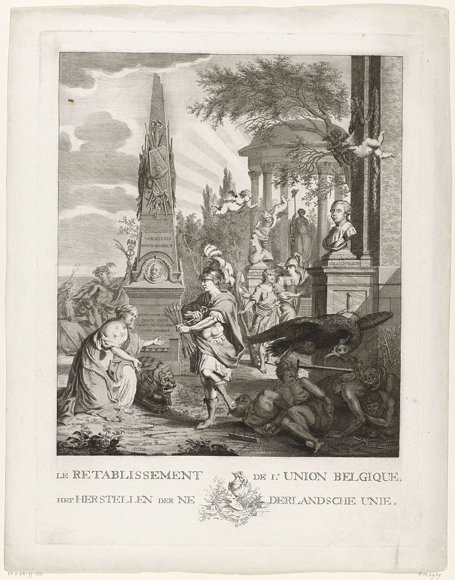 Allegorie op het herstel van de eenheid in Nederland, 1787 by Anonymous