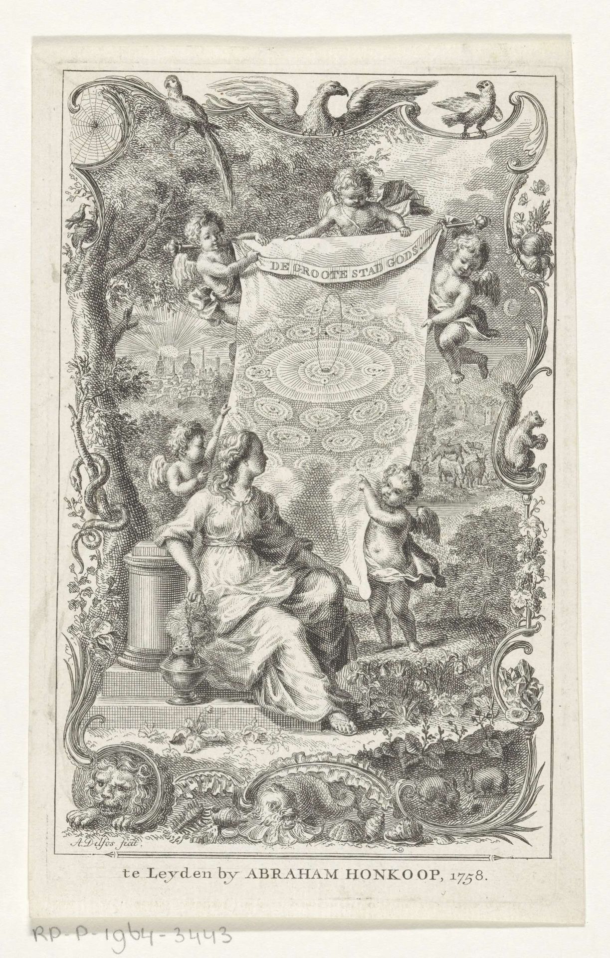 Allegorie op het hemelse Jeruzalem by Abraham Delfos