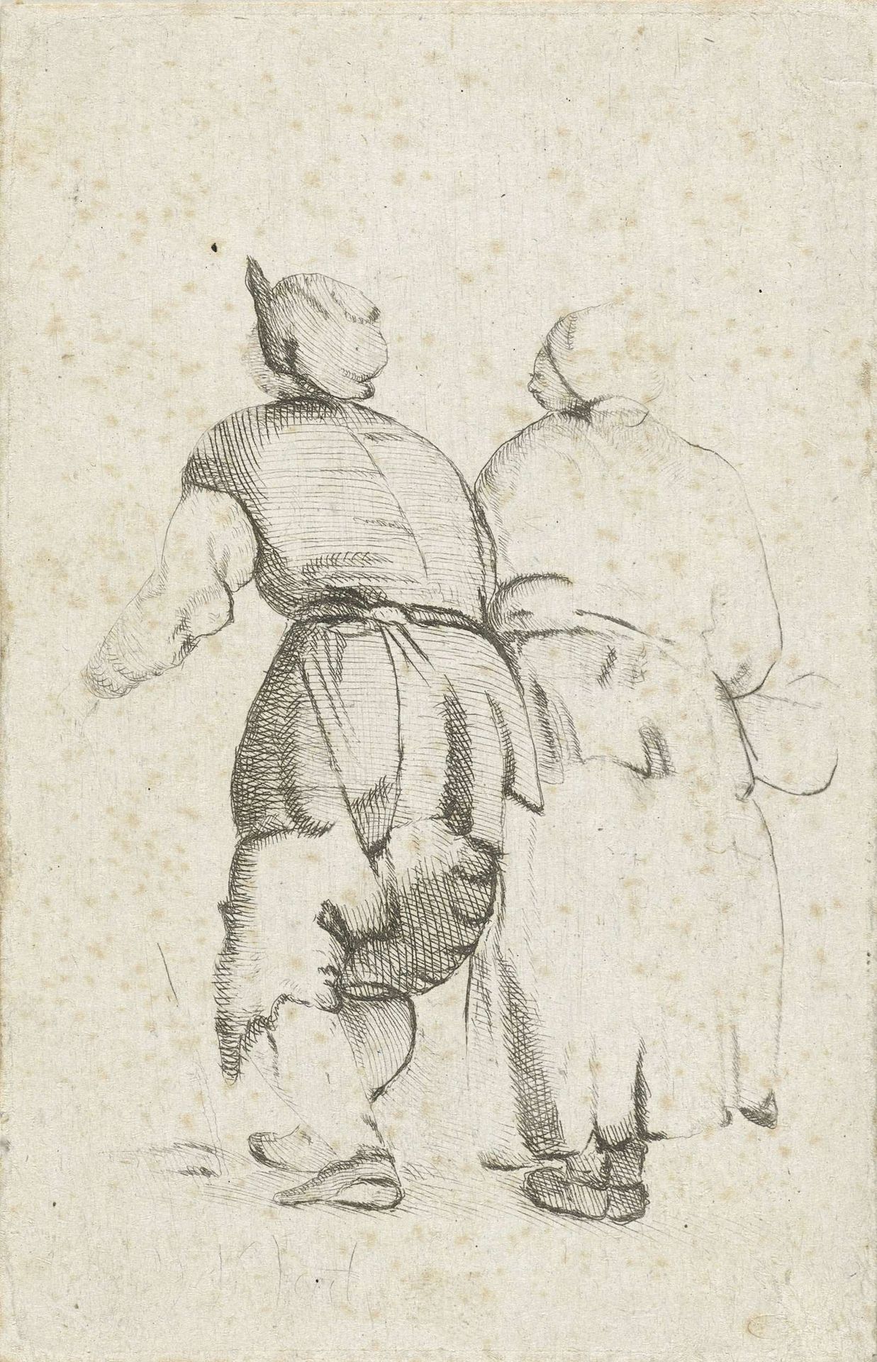 Paar op de rug gezien by Cornelis Adrianus van Hoogstraten