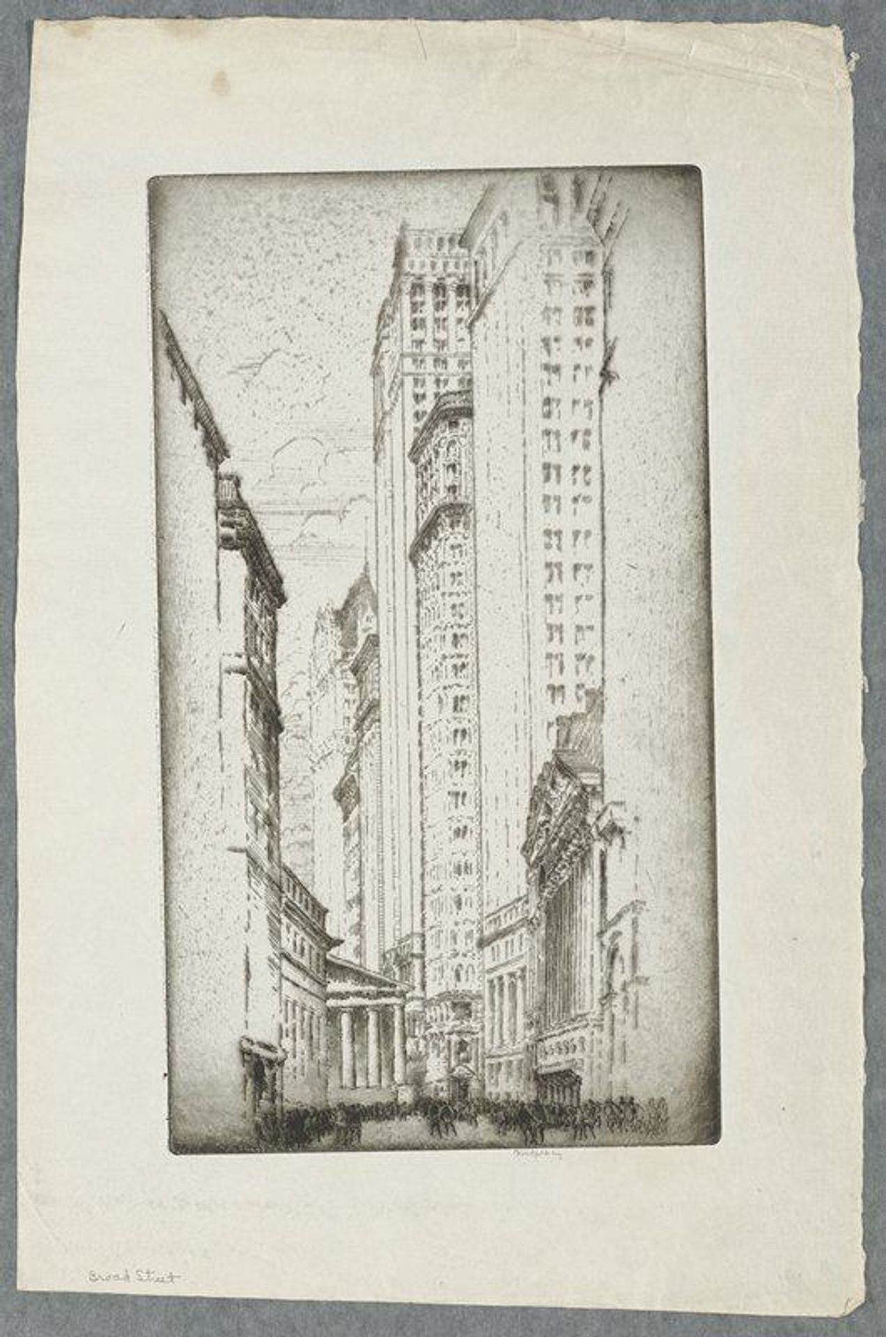 Broad Street by Bror Julius Olsson Nordfeldt