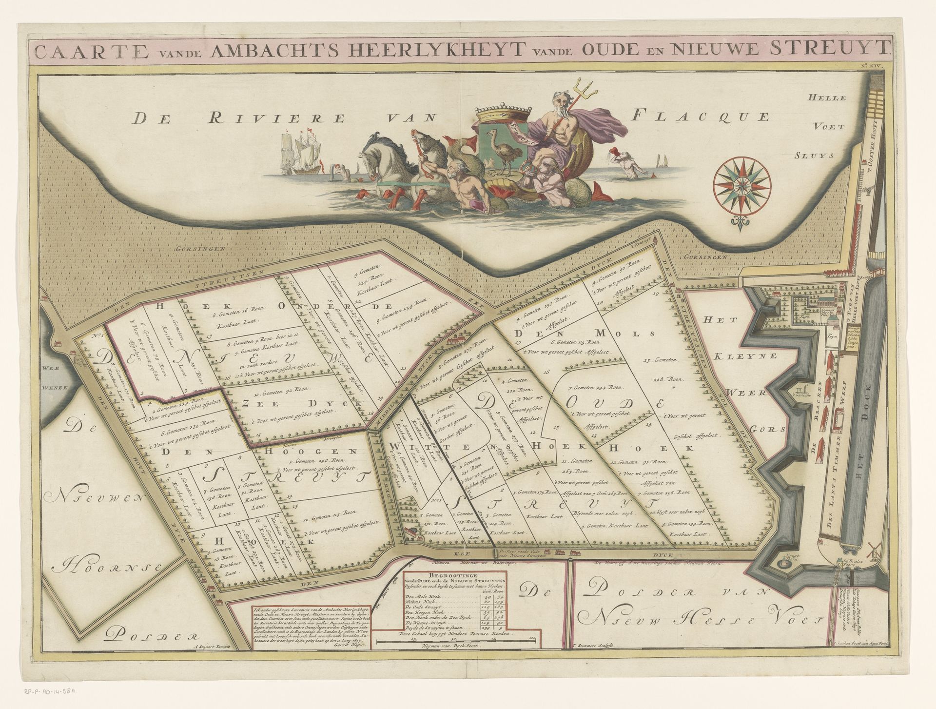 Kaart van de ambachtsheerlijkheid Oude en Nieuwe Struiten by Jan Stemmers