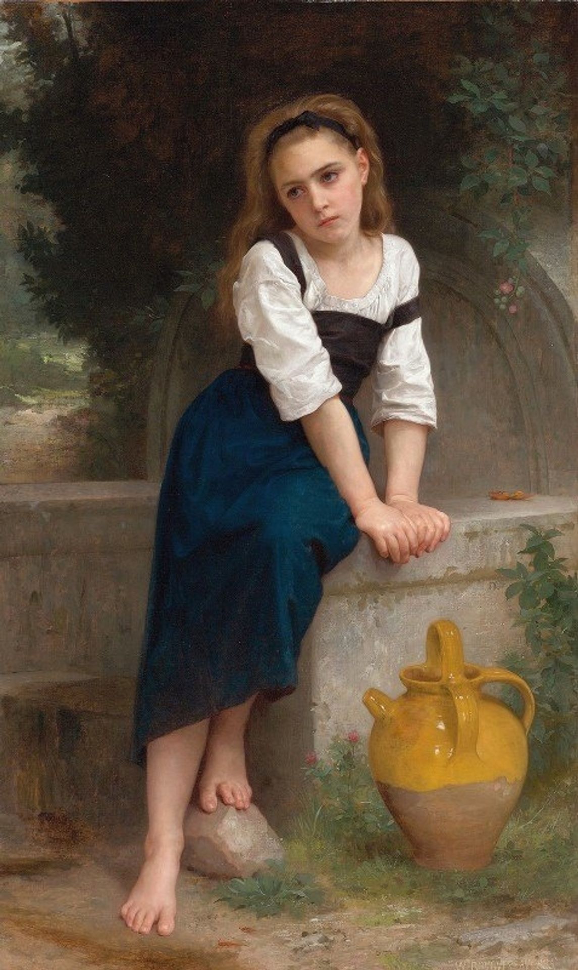 Orpheline À La Fontaine by William Bouguereau
