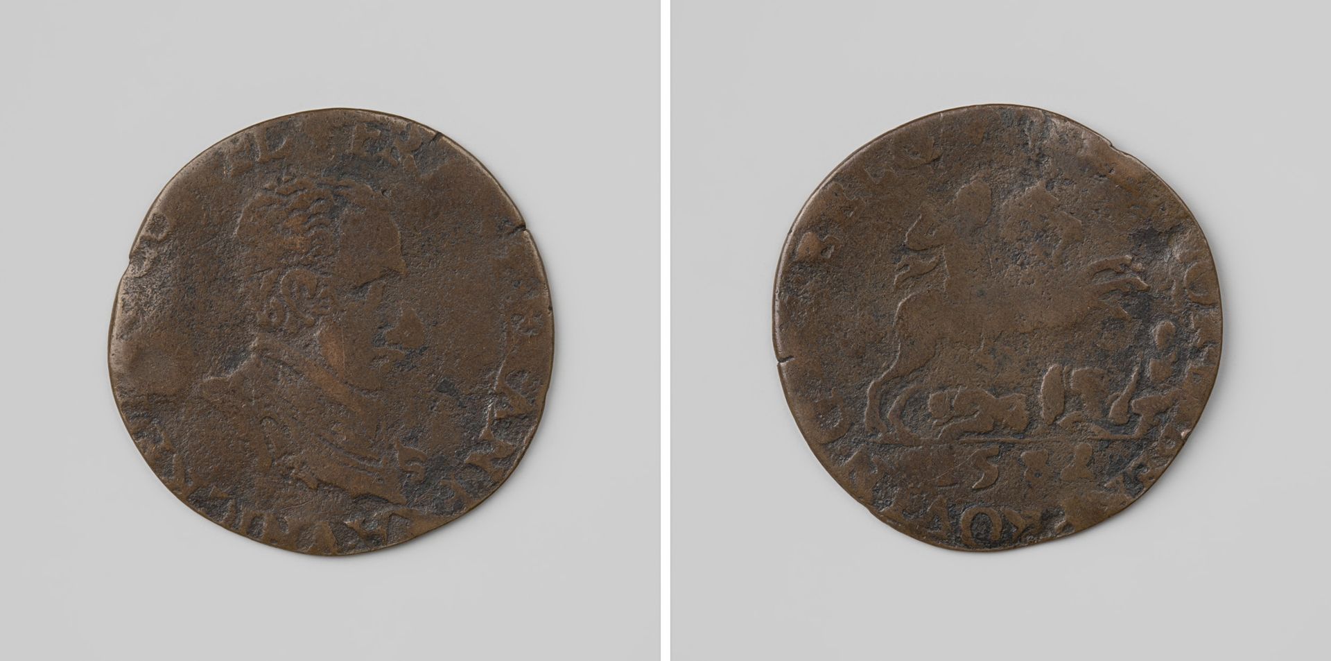 Overwinningen op de Spanjaarden in Vlaanderen, rekenpenning ter ere van Francois-Hercule, hertog van Anjou by Anonymous