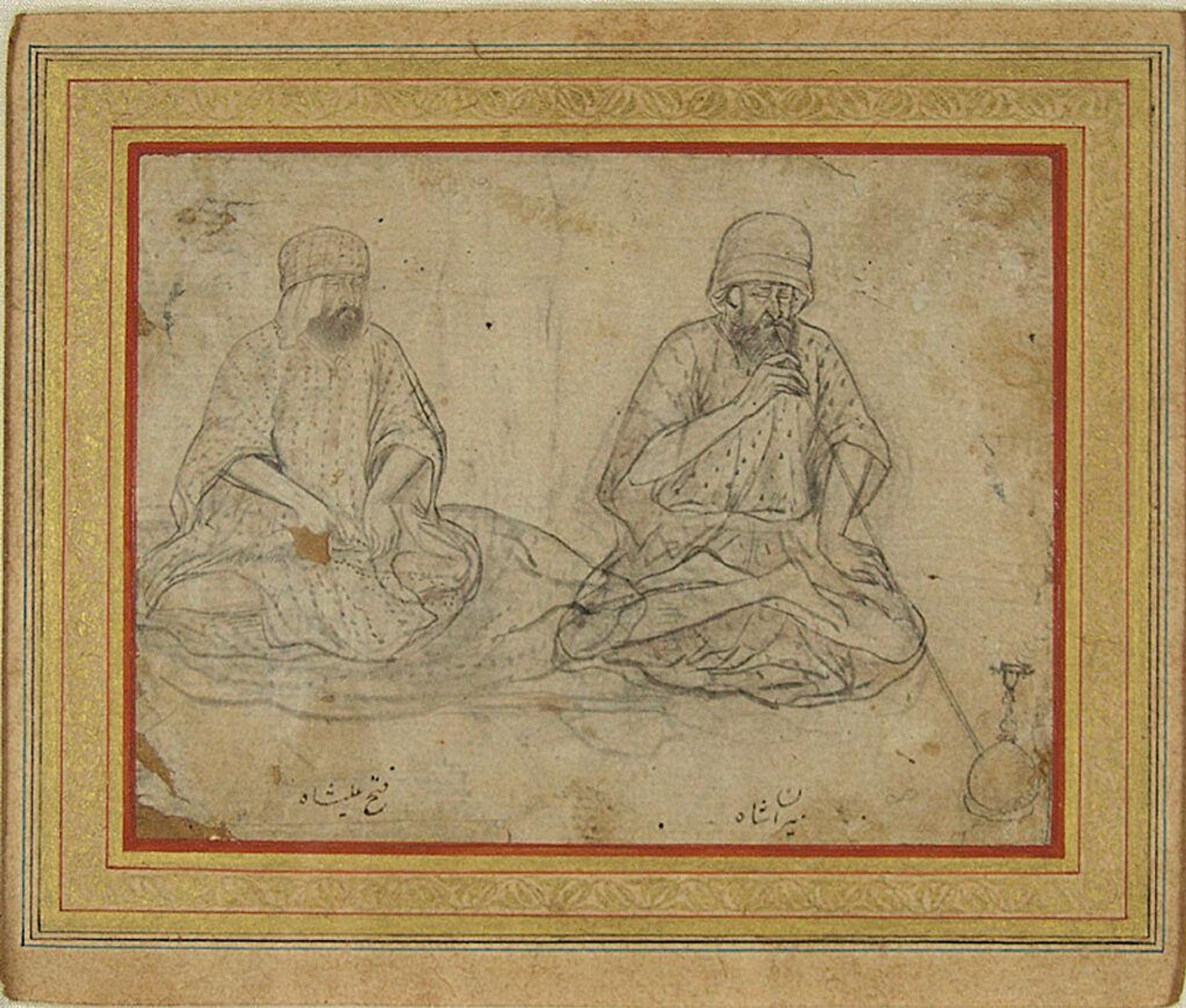 Fath âAli Shah and Miran Shah, Two Holy Men by Attributed to Payag