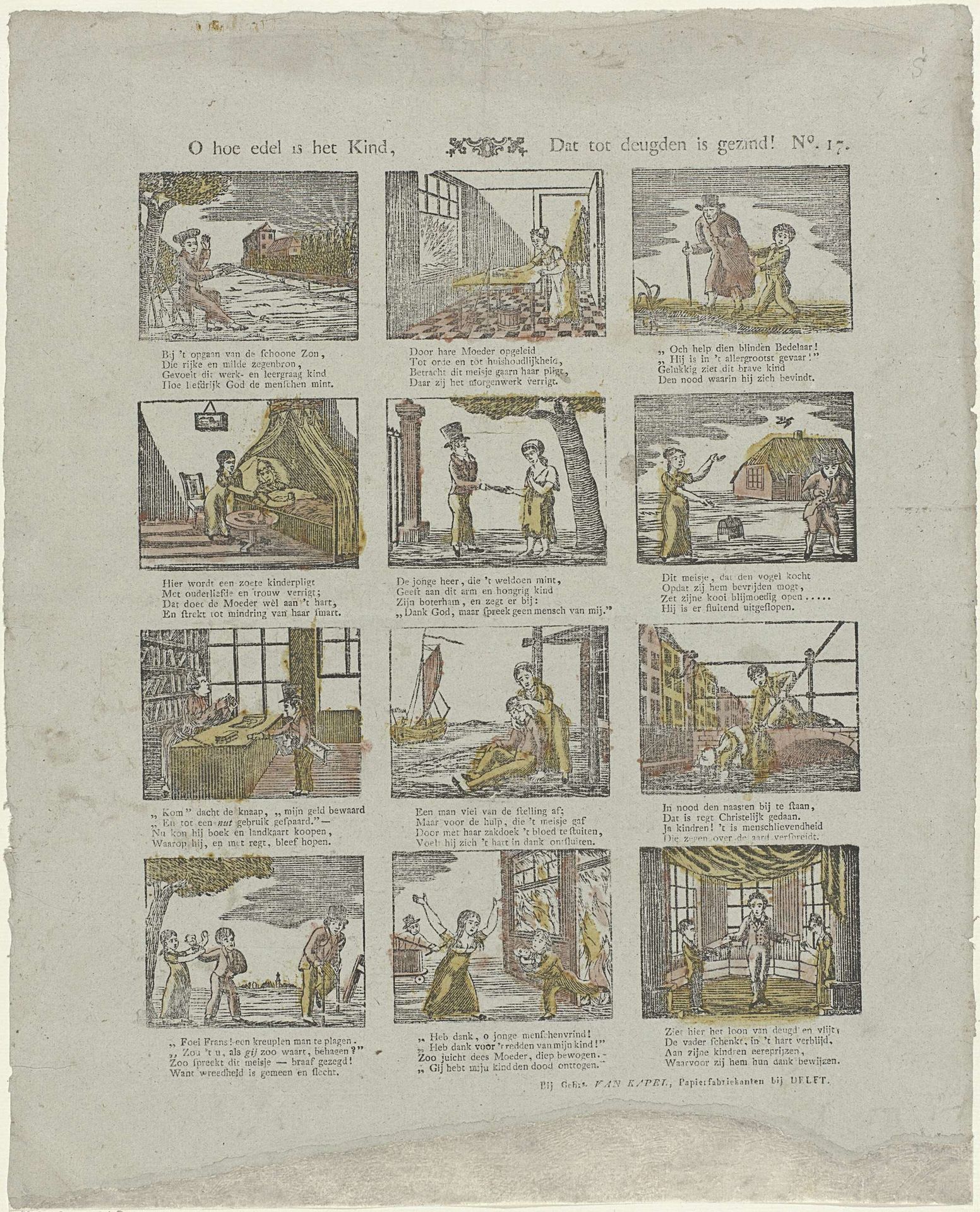 O hoe edel is het kind, / Dat tot deugden is gezind! by Christiaan Jacob Schuyling