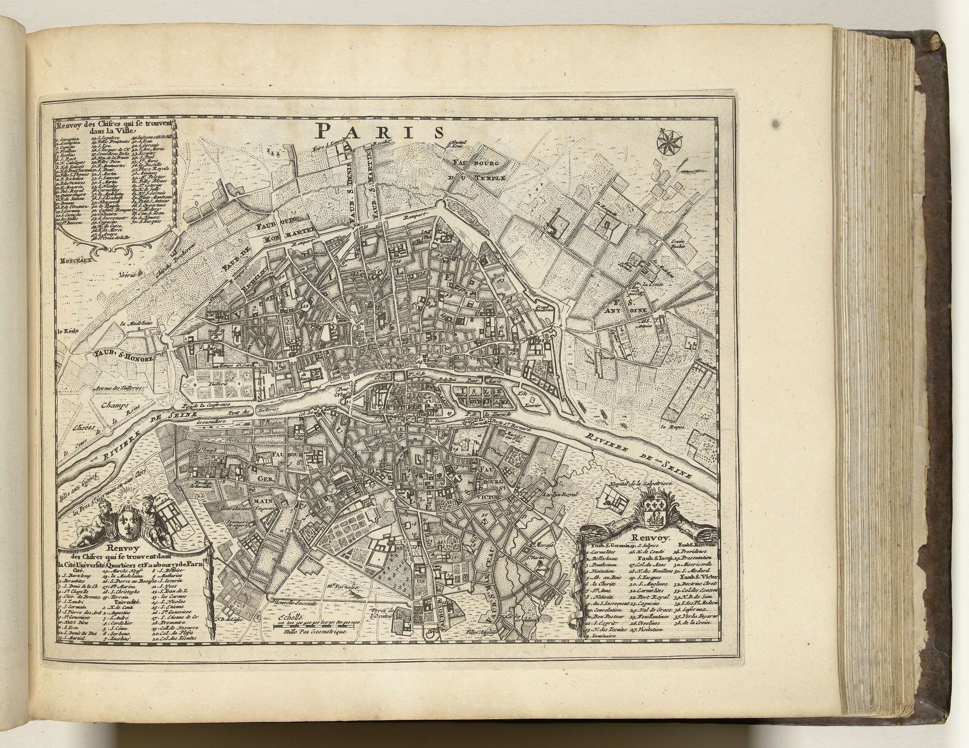 Plattegrond van Parijs, ca. 1693-1696 by Anonymous
