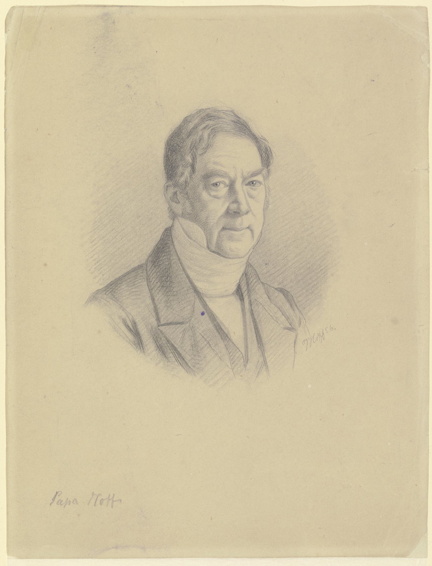 Bildnis Johann Jeremias Hoff, Vater des Künstlers by Johann Jakob Hoff