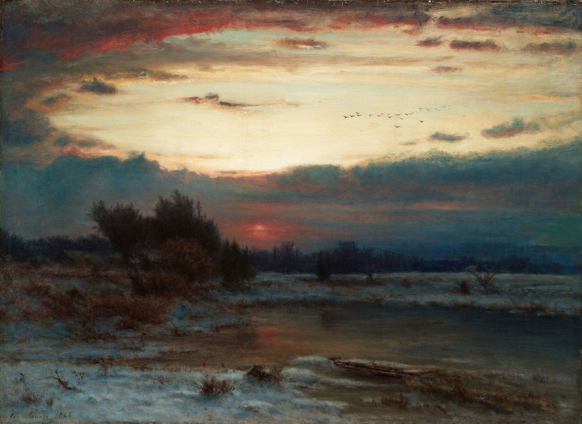 A Winter Sky by George Inness