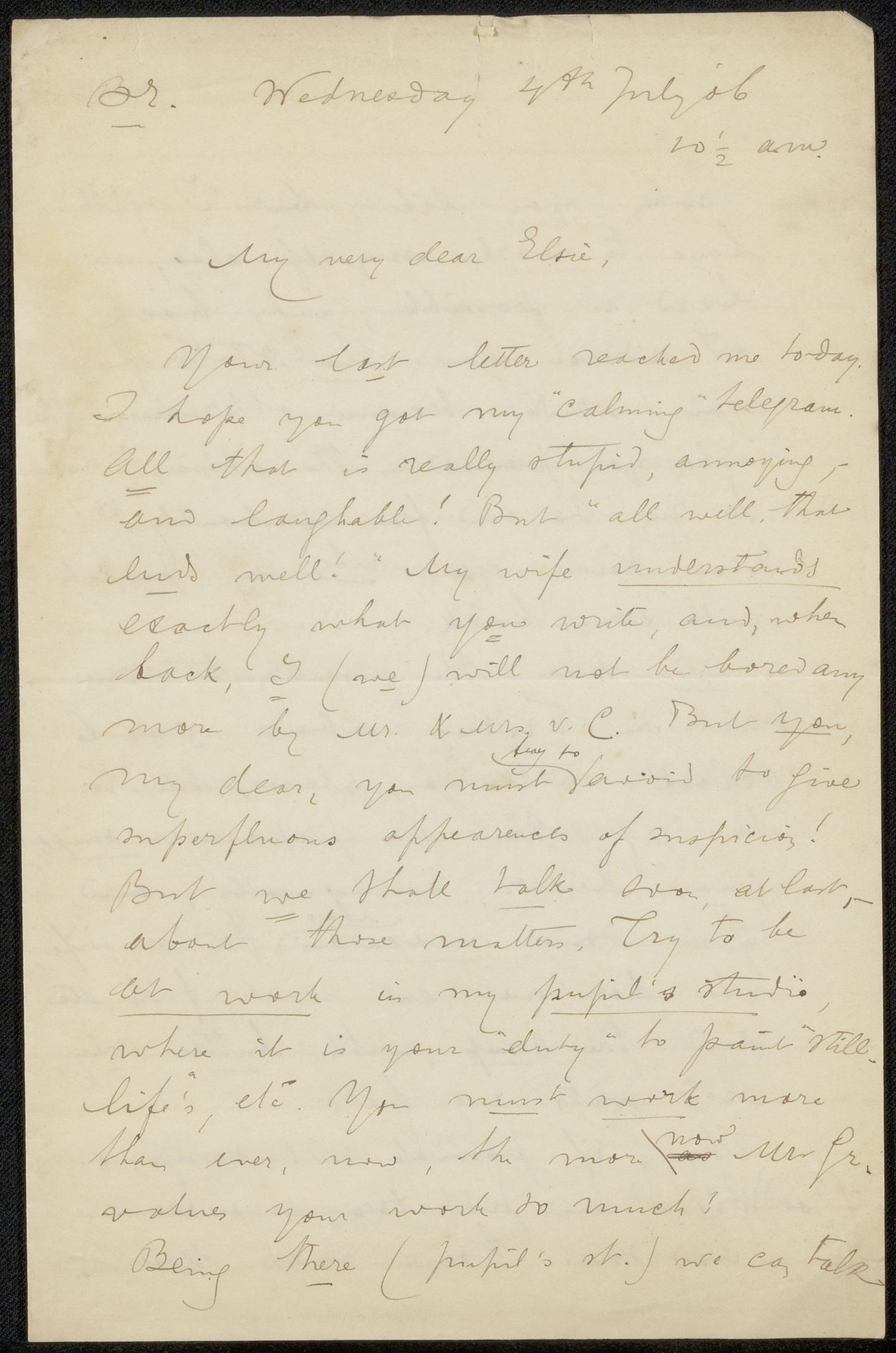 Brief aan Elsie Maud Cownie by Philip Zilcken